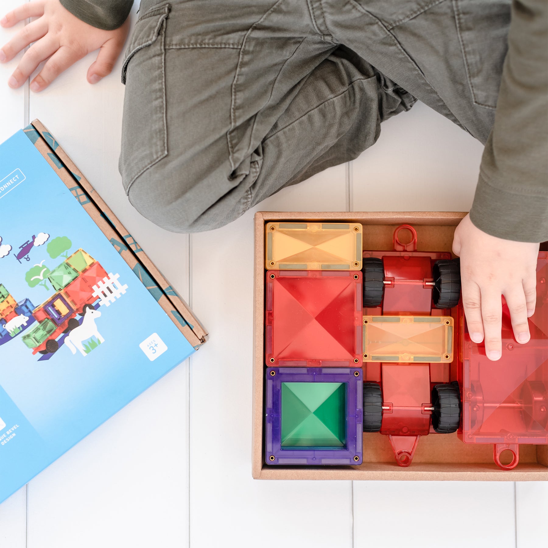 Magnetic Tiles Rainbow Motion Pack, 24 Pieces