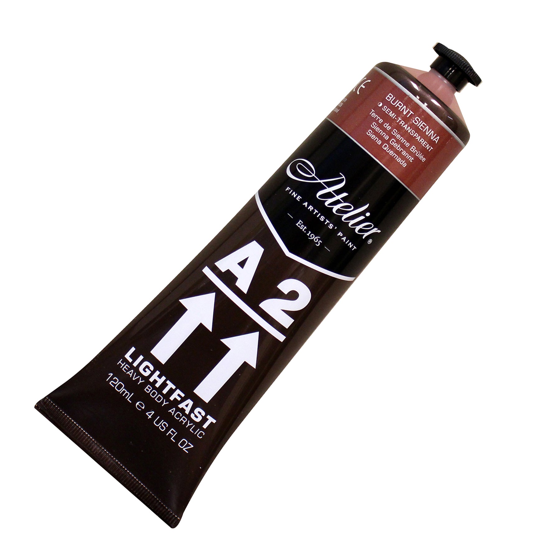 A2 Heavy Body Lightfast Artist Acrylic, 4 oz., Burnt Sienna