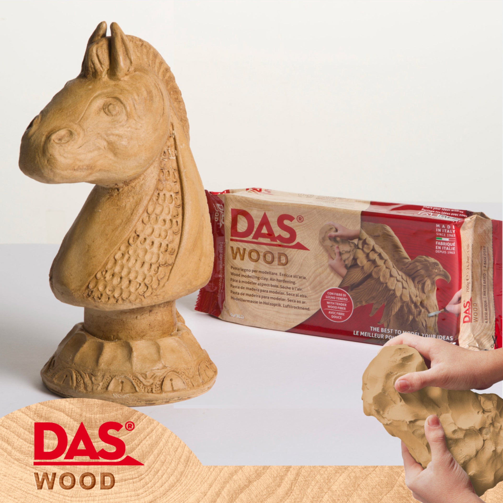 Modeling Clay Air Hardening, Wood, 700g