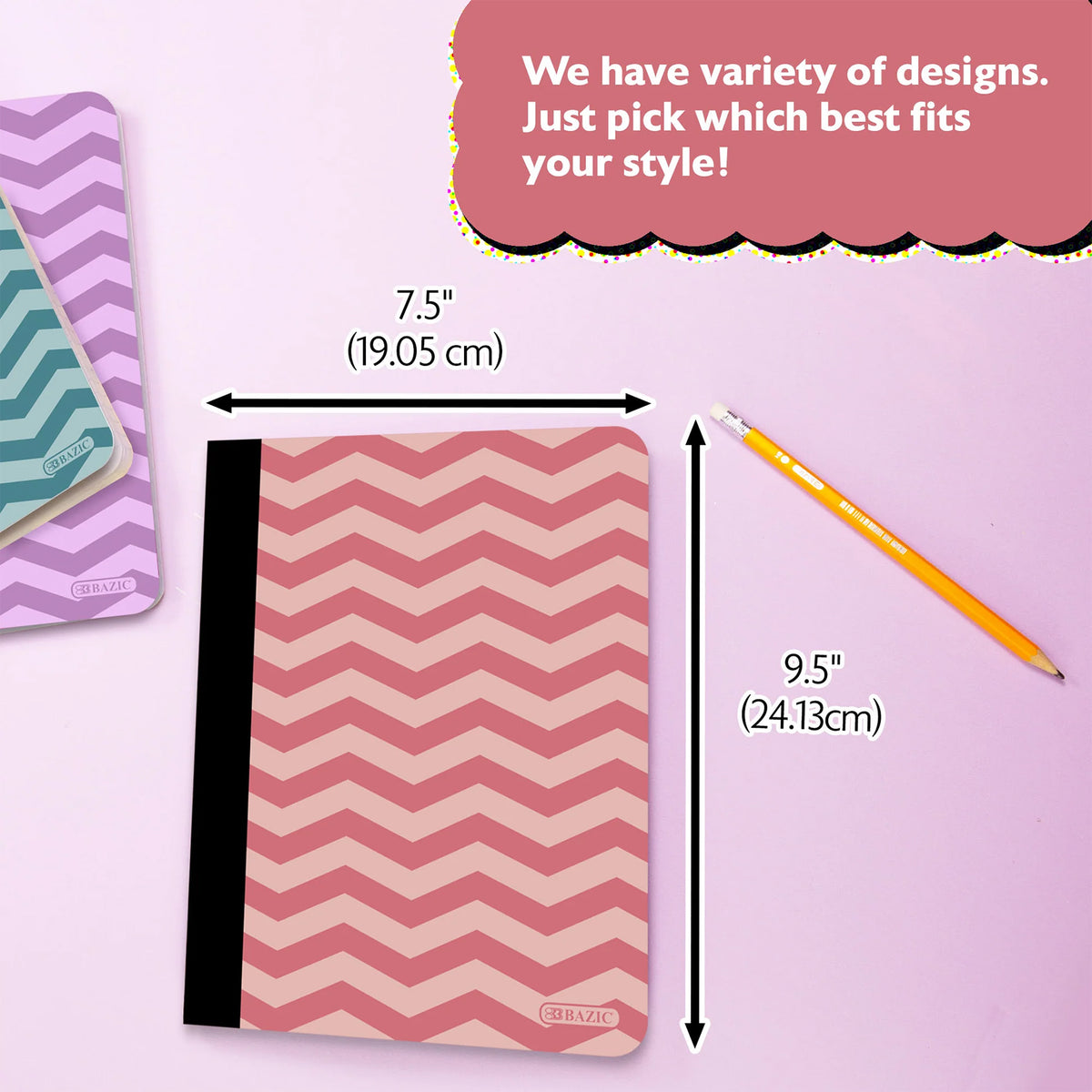 100CT CR CHEVRON COMPOSITION BOOK