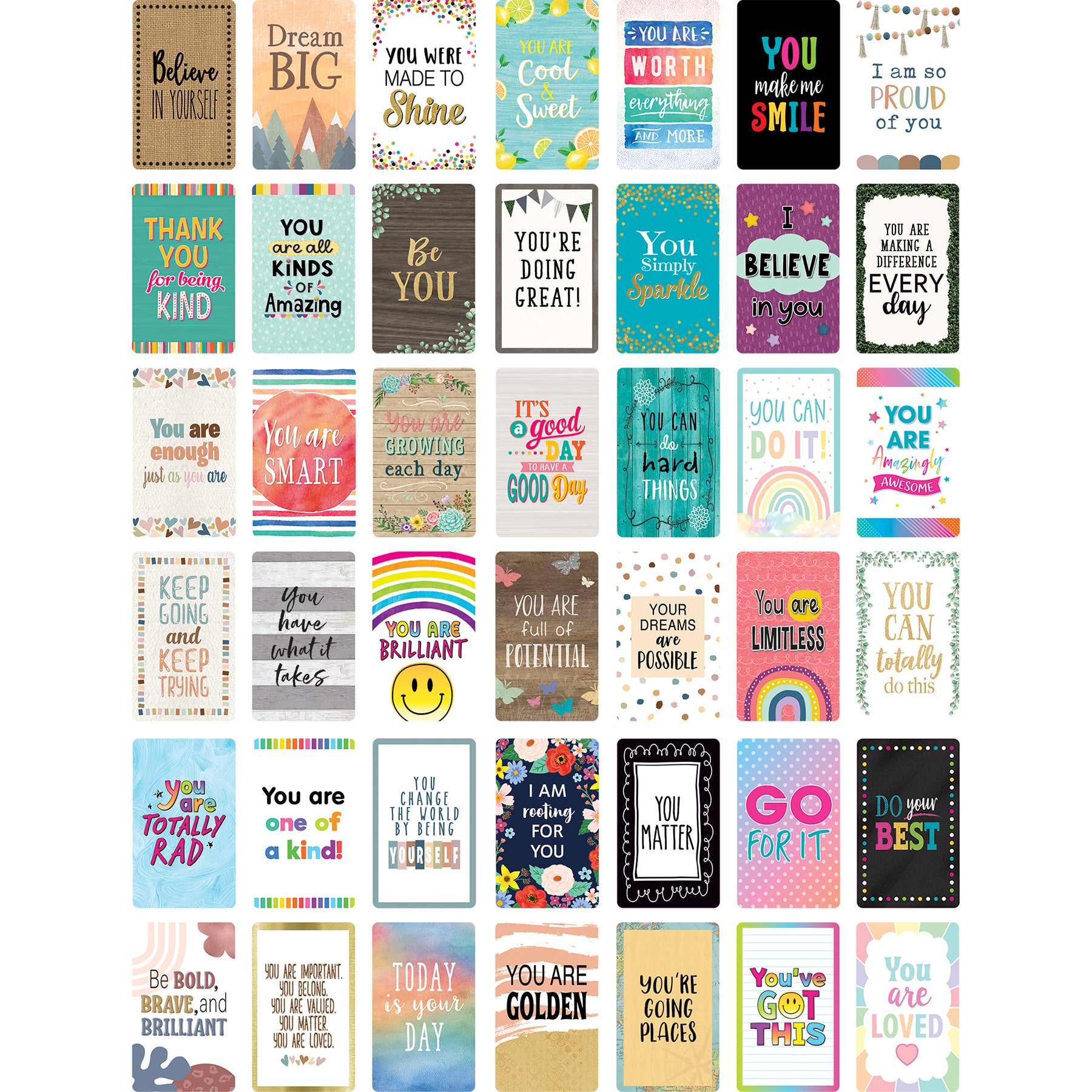 Encouragement Cards, 2-3/16" x 3-1/2", Pack of 42