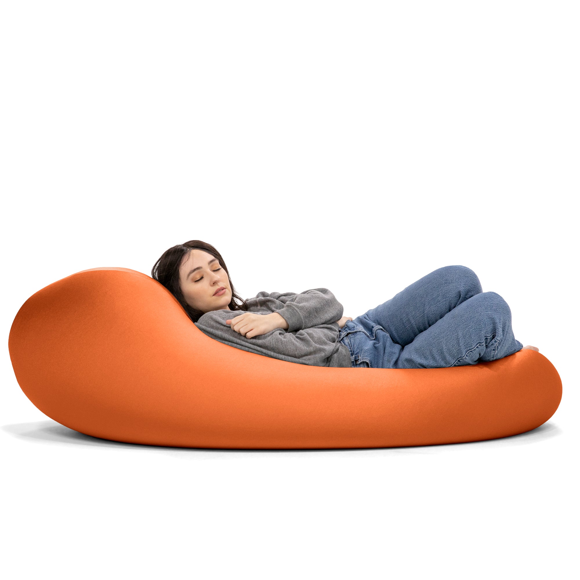 Nimbus Spandex Bean Bag Chair, Large, Orange