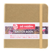 Sketchbook, 80 Sheets, 90lbs, White Gold Cover, 4.7" x 4.7"