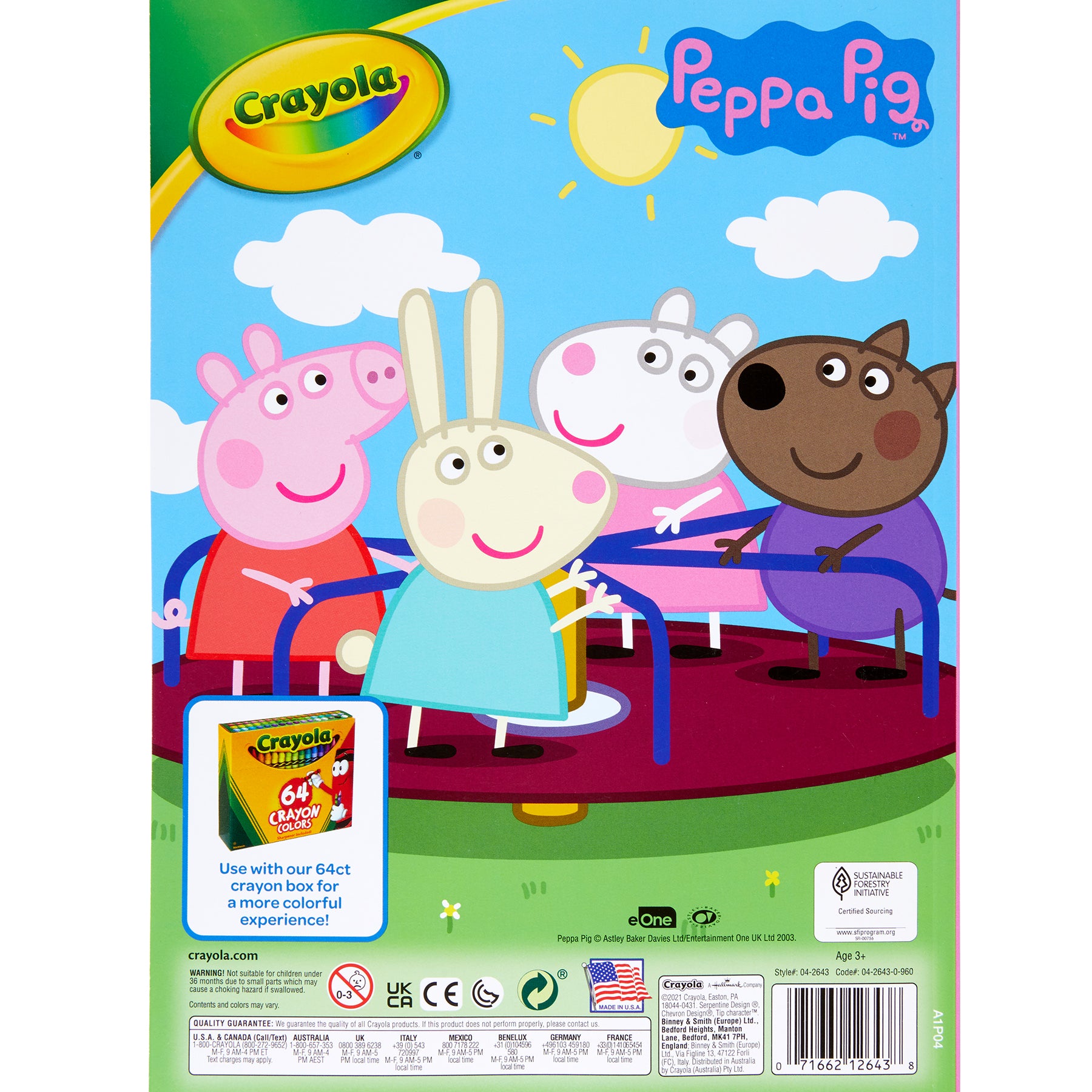 Coloring Book, Peppa Pig, 96 Pages