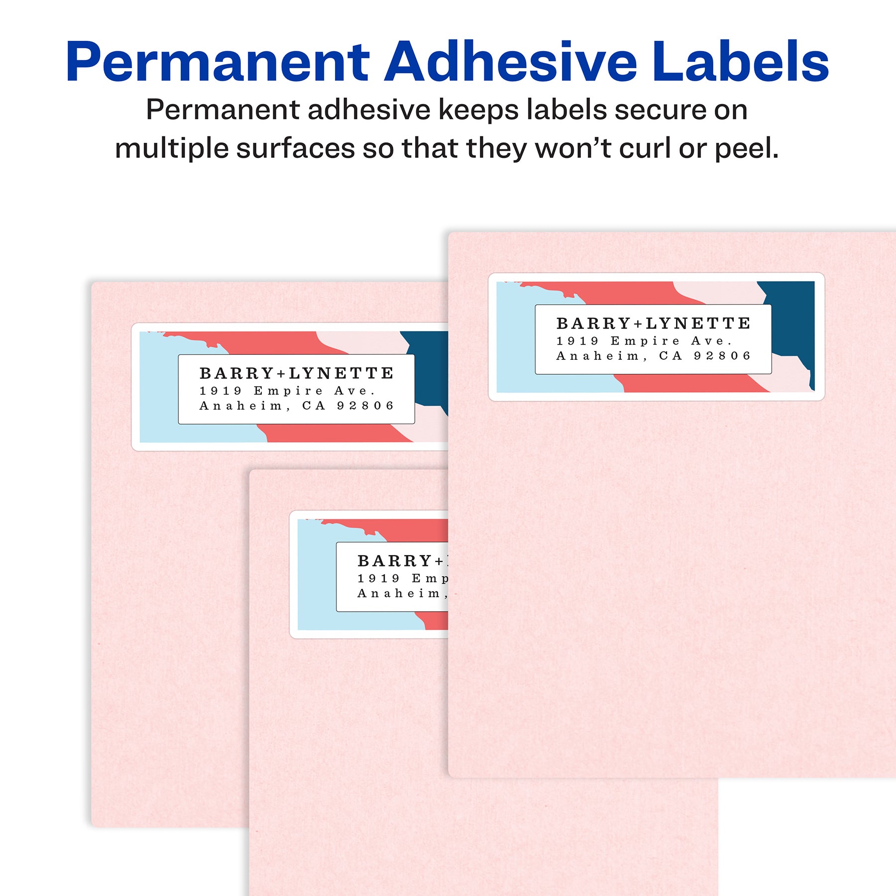 Easy Peel® Address Labels, Sure Feed™ Technology, Permanent Adhesive, 1" x 4", 500 Labels
