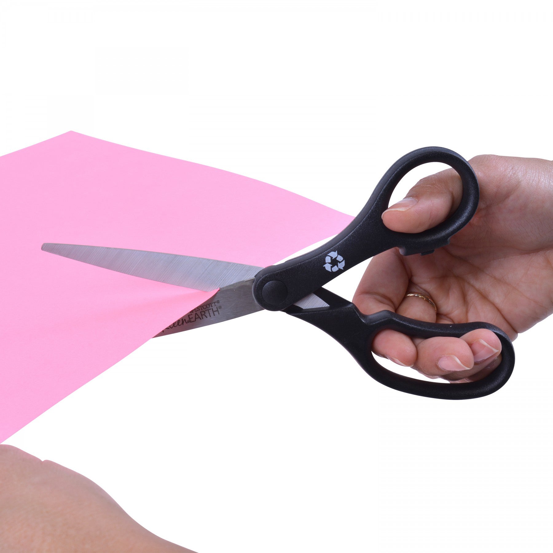 KleenEarth® Basic 8" Scissors, Straight, Black