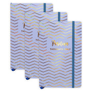 Haze Journal, 8.2" x 5.11", Blue, Pack of 3