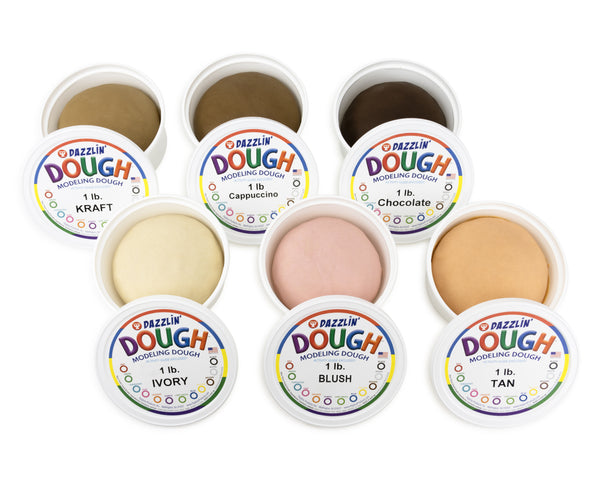 Multicultural Dazzlin' Dough - 1 lb each of 6 colors