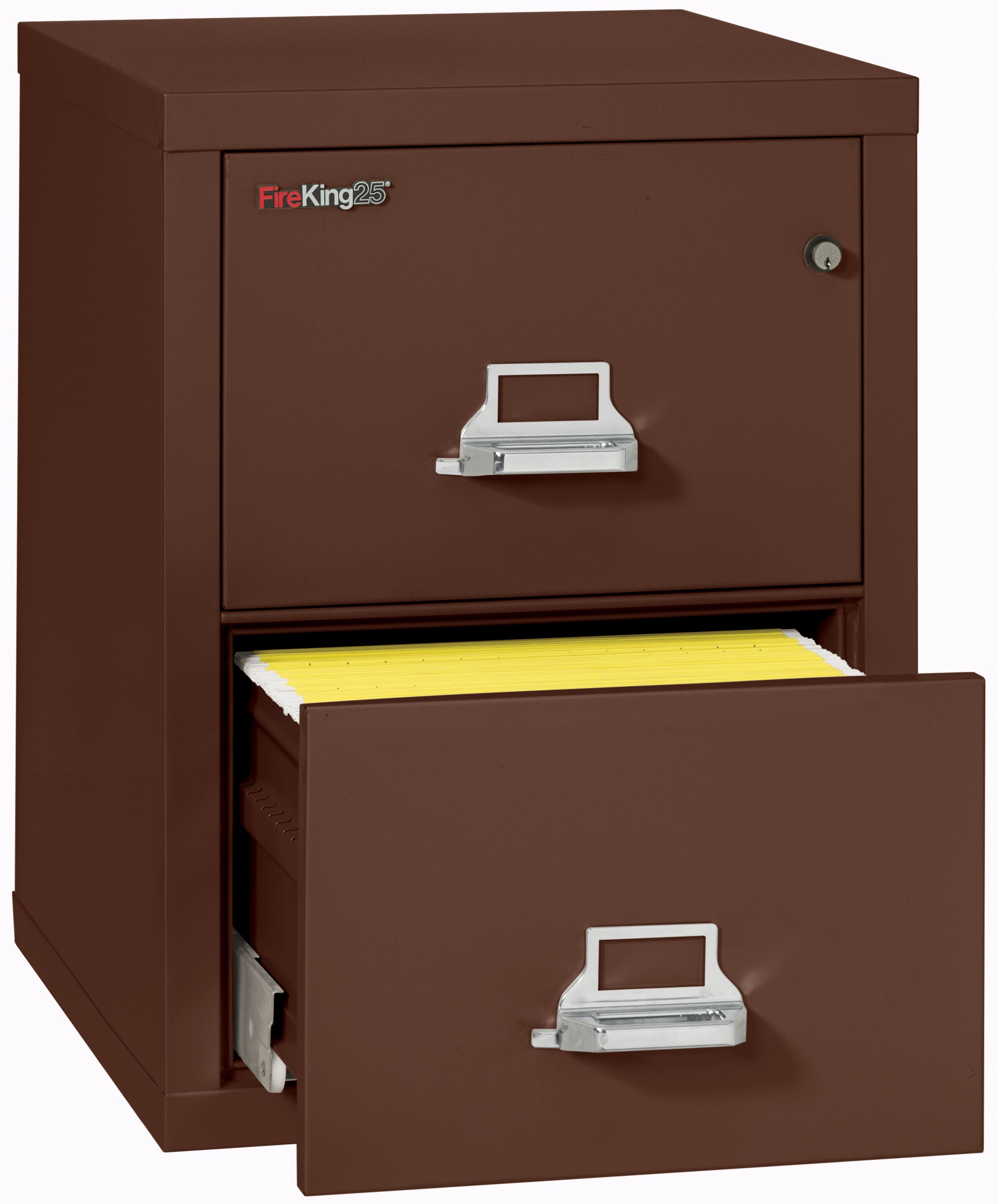 1 Hour Fire Resistant File Cabinet - 2 Drawer Letter 25" depth (Brown)