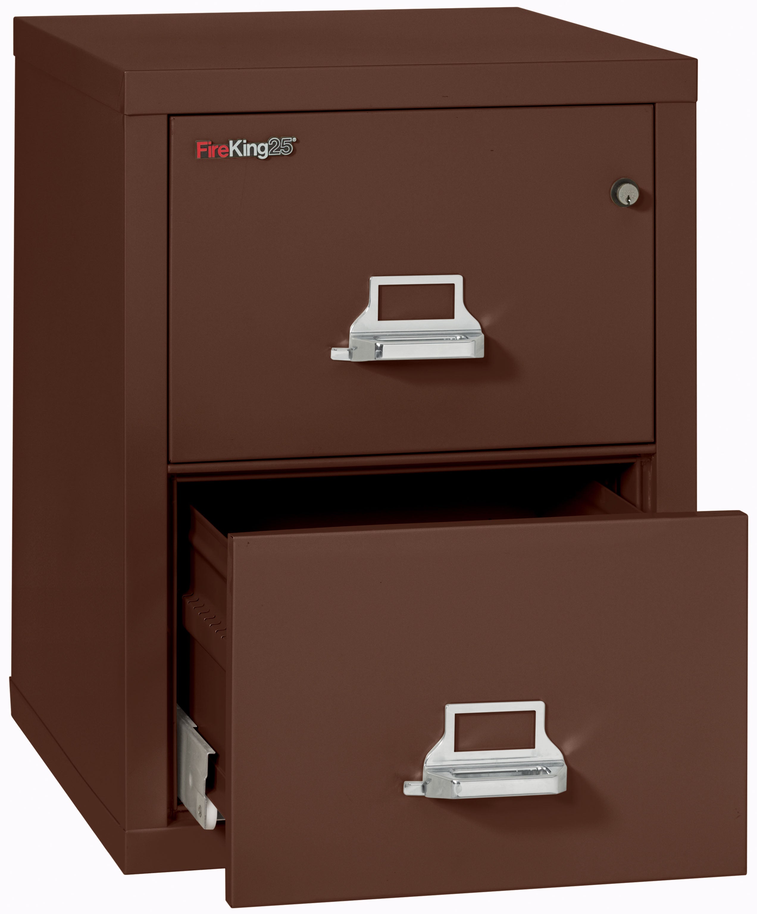 1 Hour Fire Resistant File Cabinet - 2 Drawer Letter 25" depth (Brown)