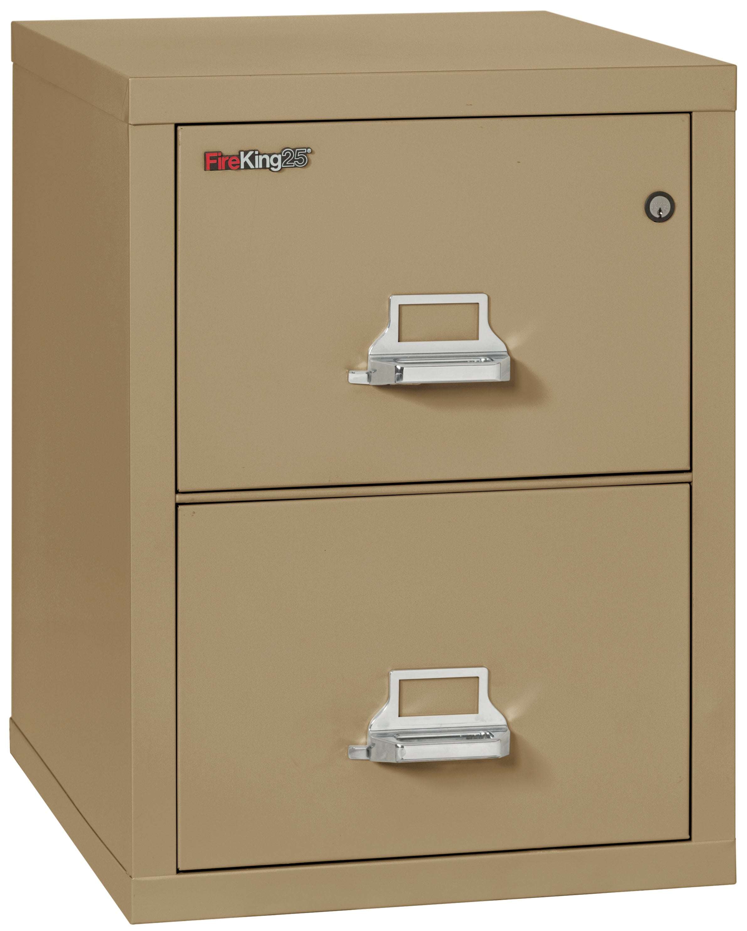 1 Hour Fire Resistant File Cabinet - 2 Drawer Letter 25" depth (Sand)