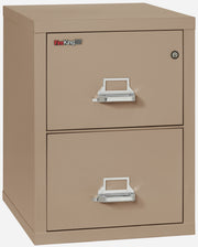 1 Hour Fire Resistant File Cabinet - 2 Drawer Letter 25" depth (Taupe)