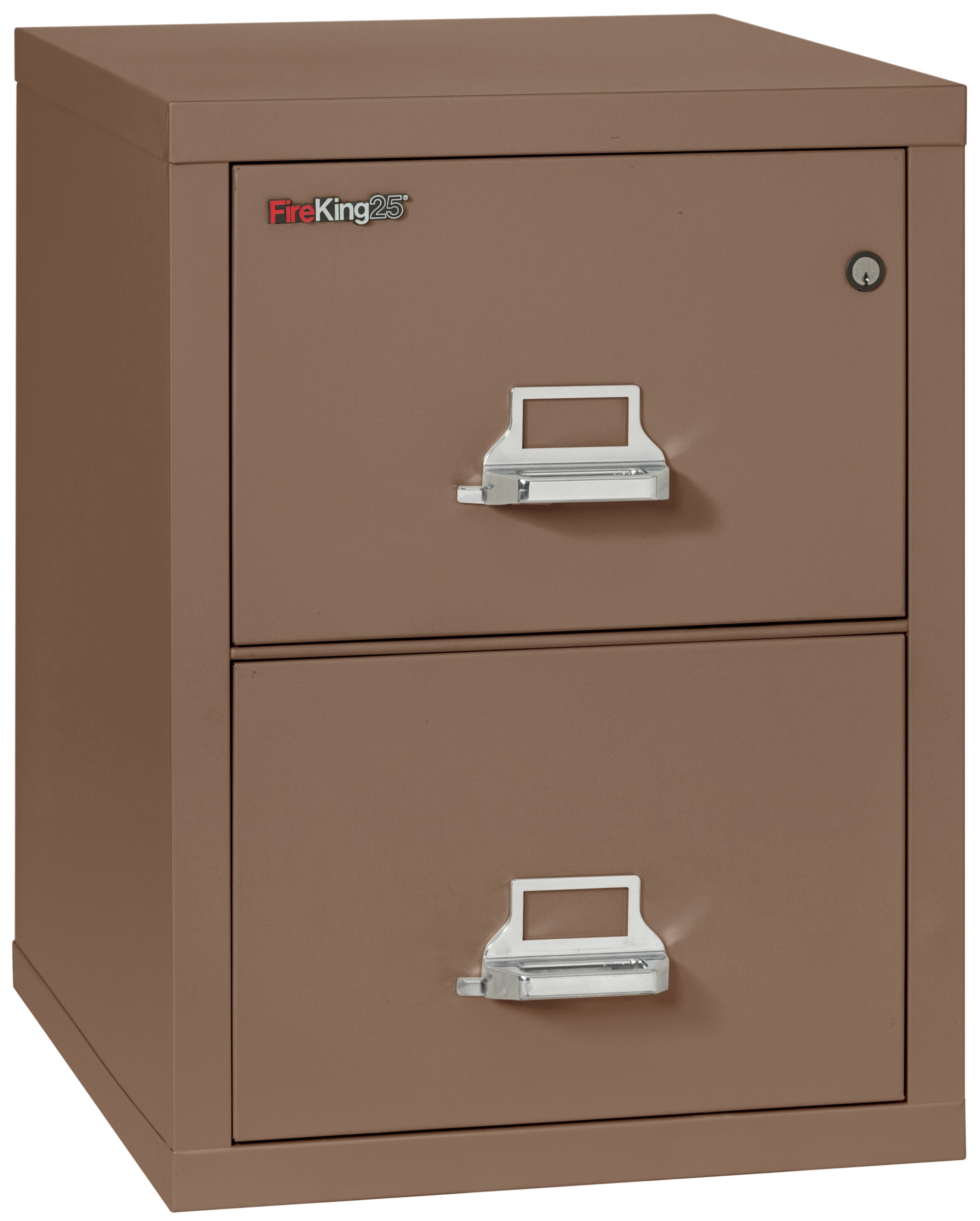 1 Hour Fire Resistant File Cabinet - 2 Drawer Letter 25" depth (Tan)