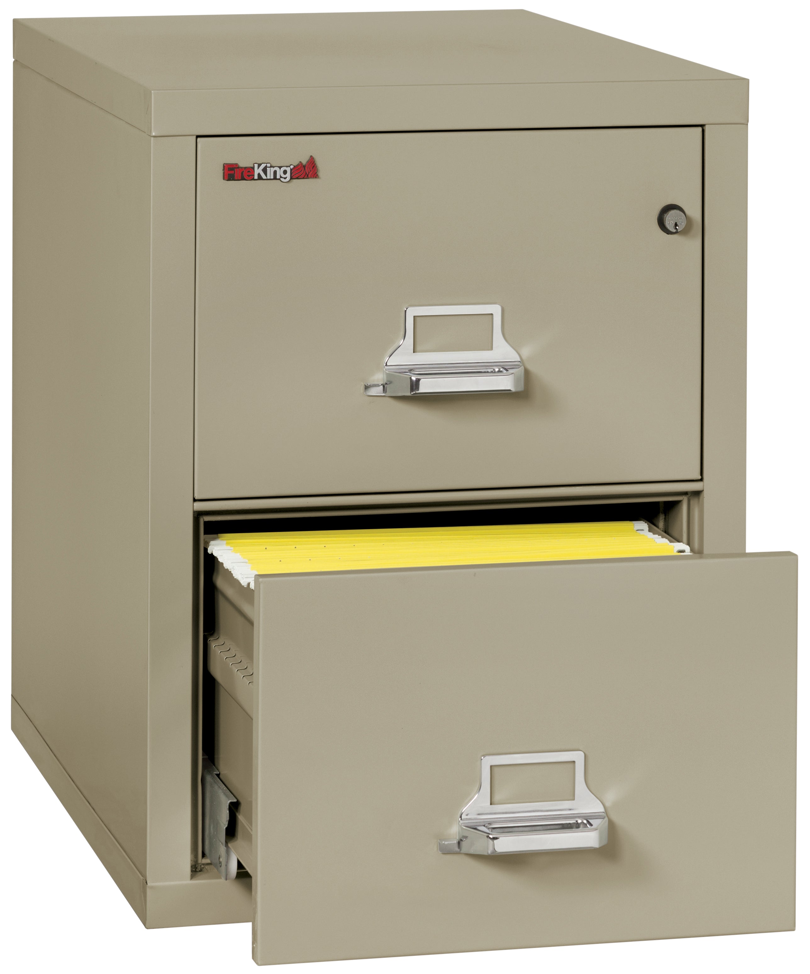 1 Hour Fire Resistant File Cabinet - 2 Drawer Letter 31" depth (Pewter)