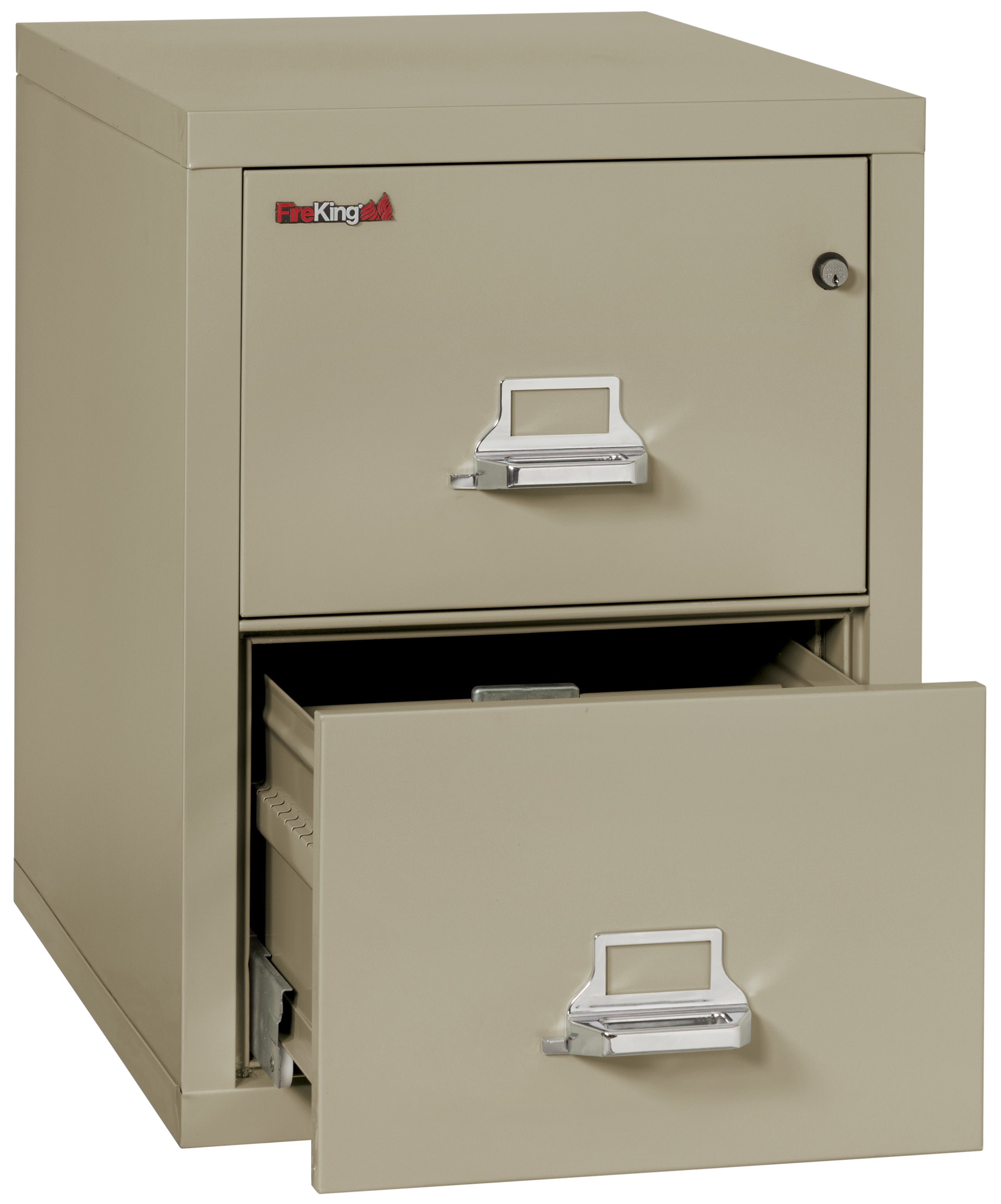 1 Hour Fire Resistant File Cabinet - 2 Drawer Letter 31" depth (Pewter)