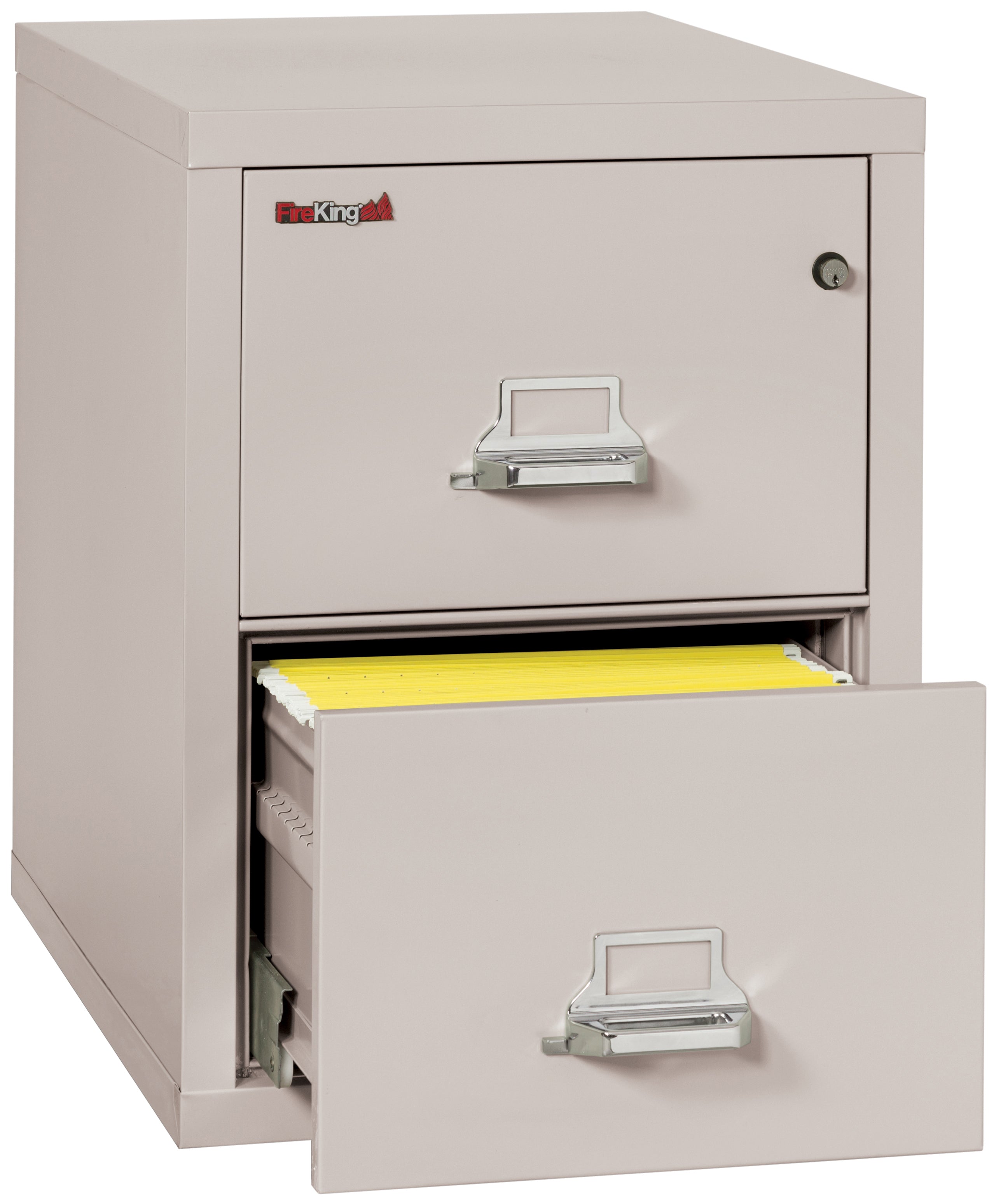1 Hour Fire Resistant File Cabinet - 2 Drawer Letter 31" depth (Platinum)