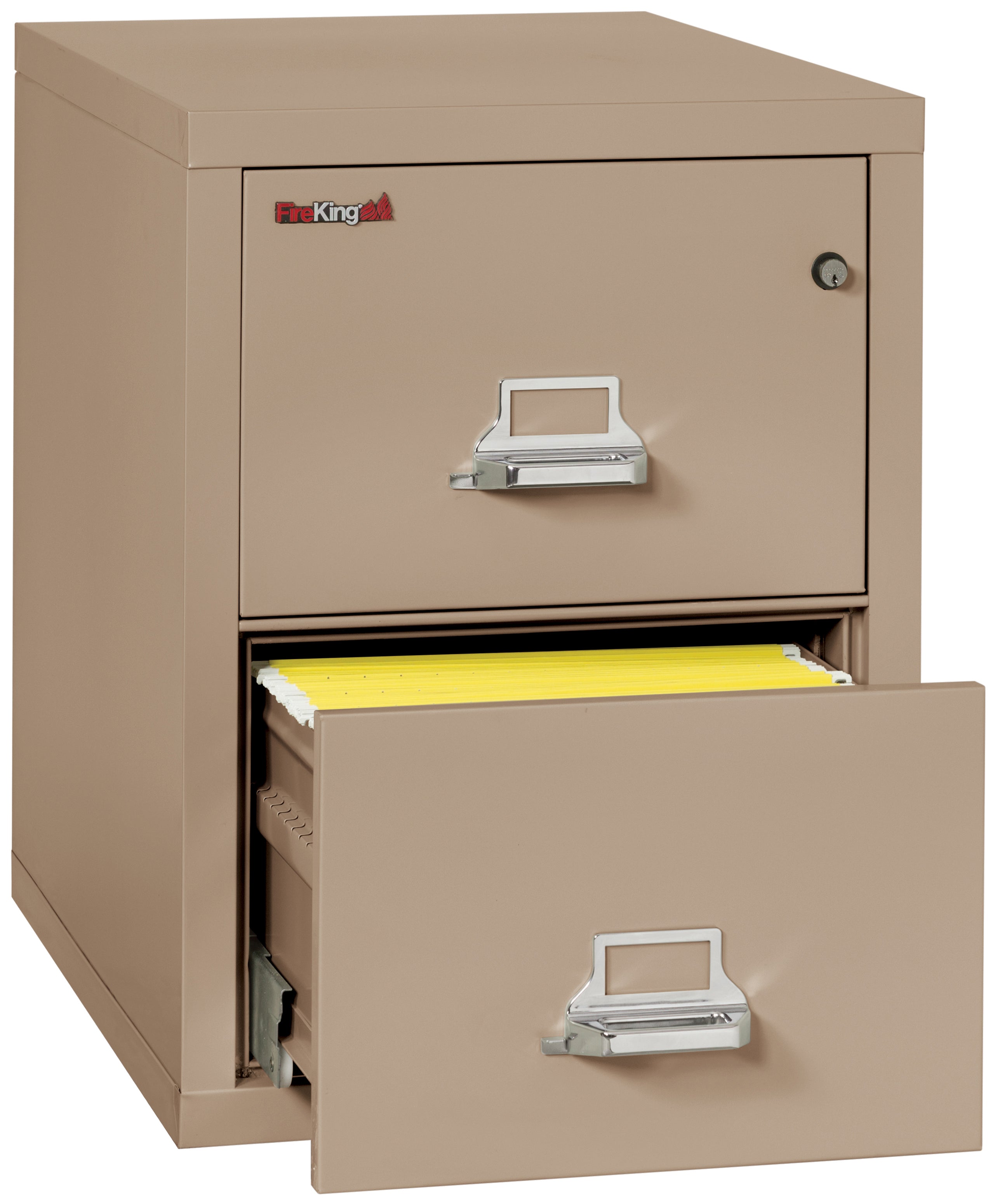 1 Hour Fire Resistant File Cabinet - 2 Drawer Letter 31" depth (Taupe)