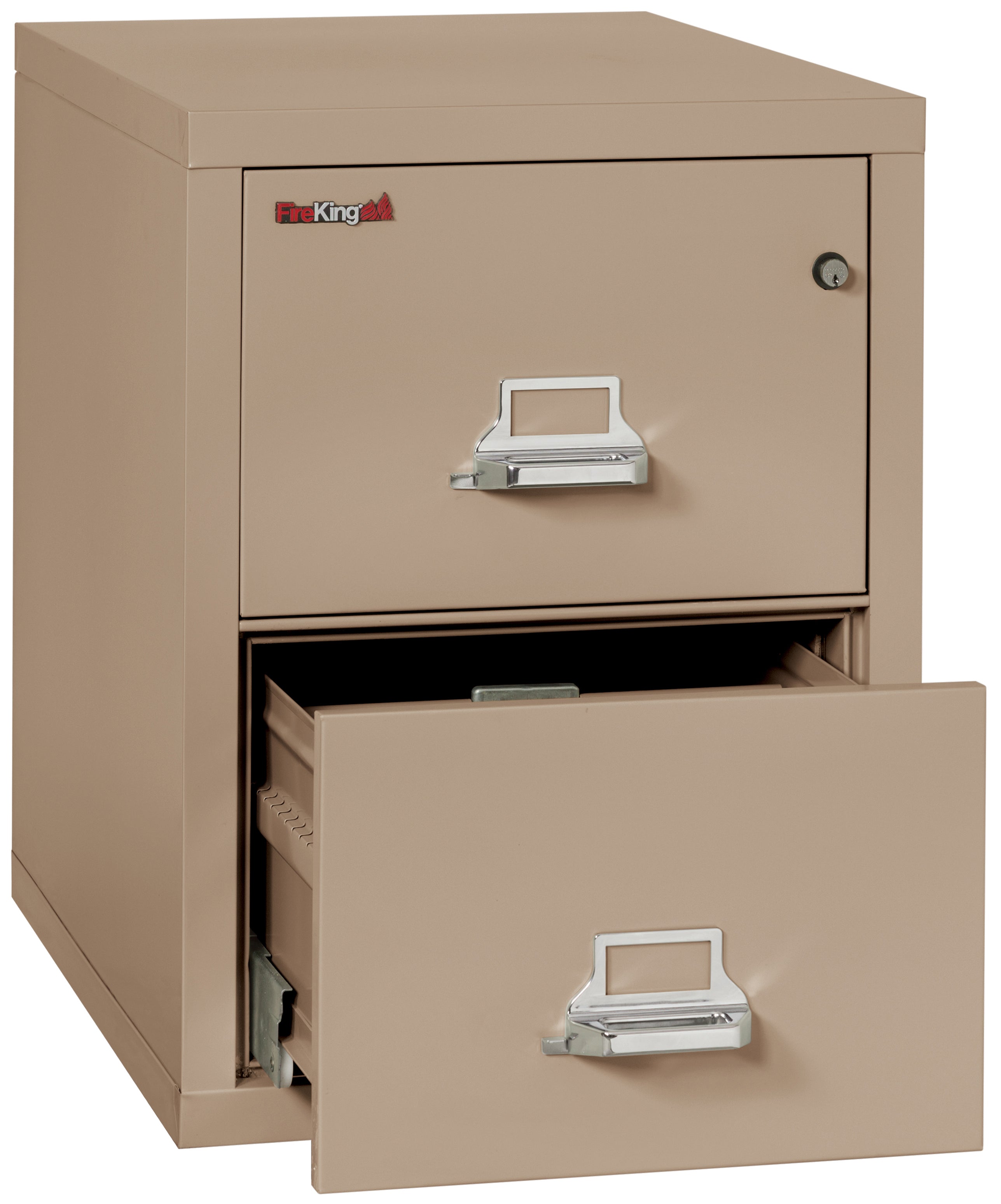 1 Hour Fire Resistant File Cabinet - 2 Drawer Letter 31" depth (Taupe)