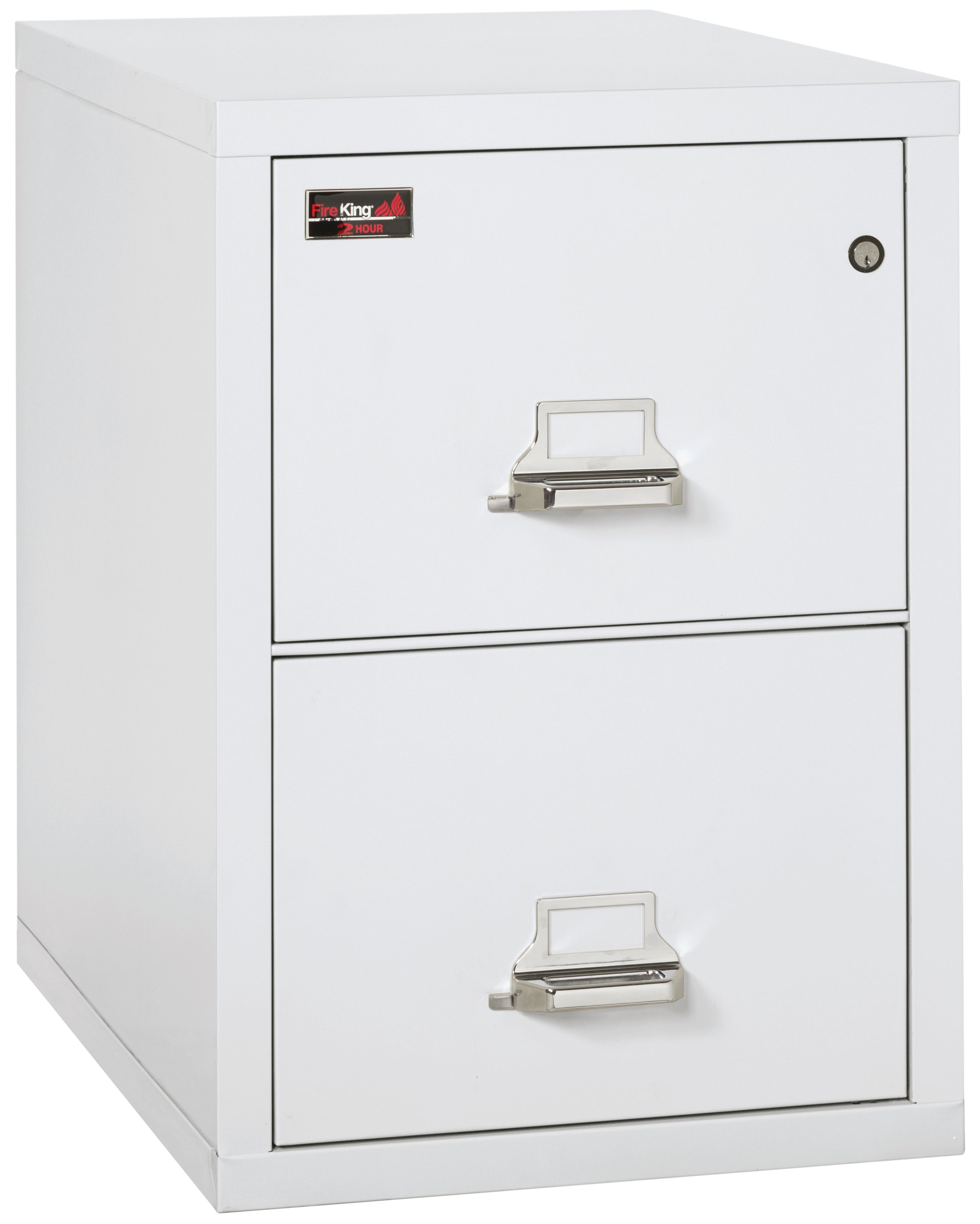 2 Hour Fire Resistant File Cabinet - 2 Drawer Letter 31" depth (Arctic White)