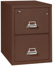 2 Hour Fire Resistant File Cabinet - 2 Drawer Letter 31" depth (Brown)