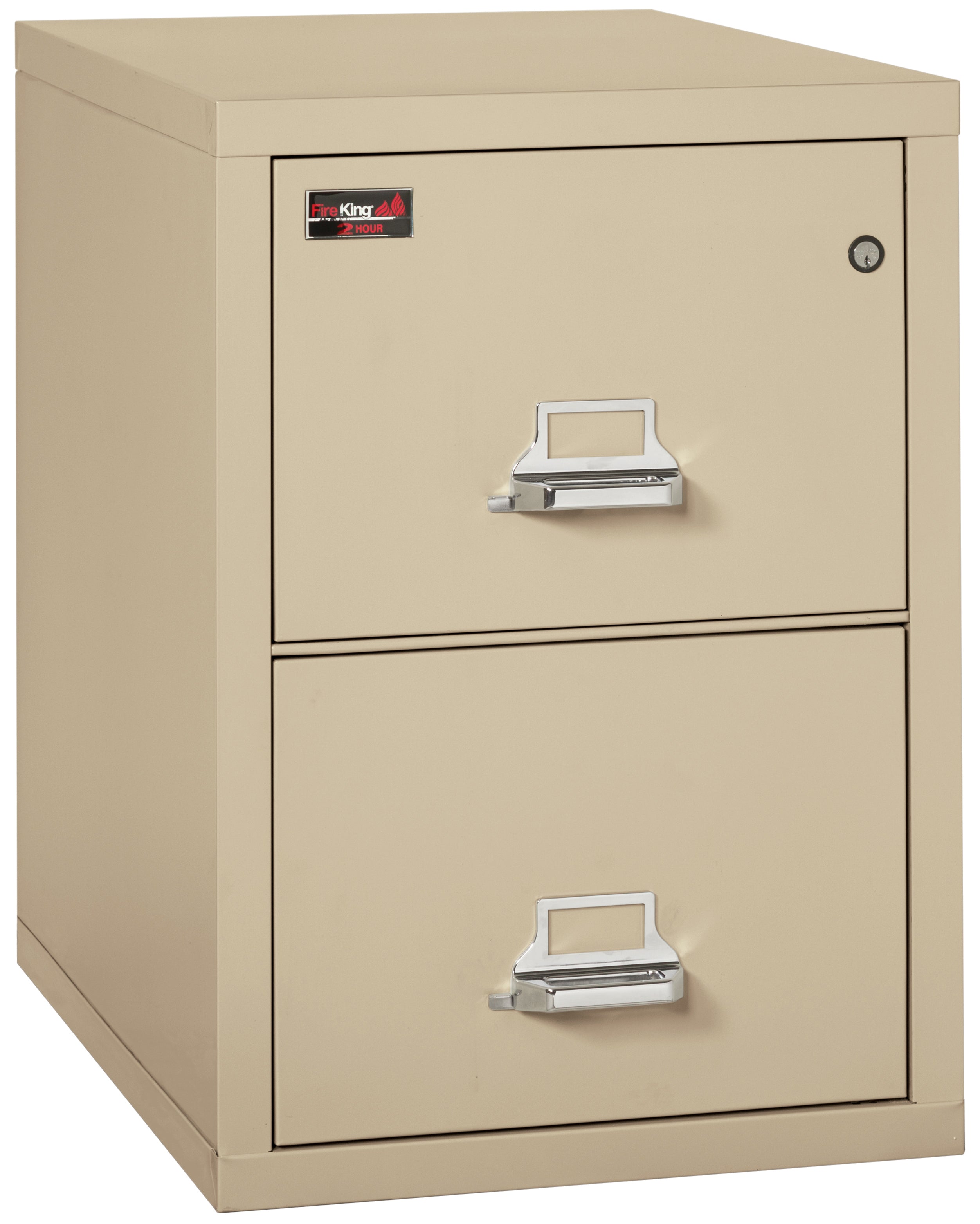 2 Hour Fire Resistant File Cabinet - 2 Drawer Letter 31" depth (Parchment)
