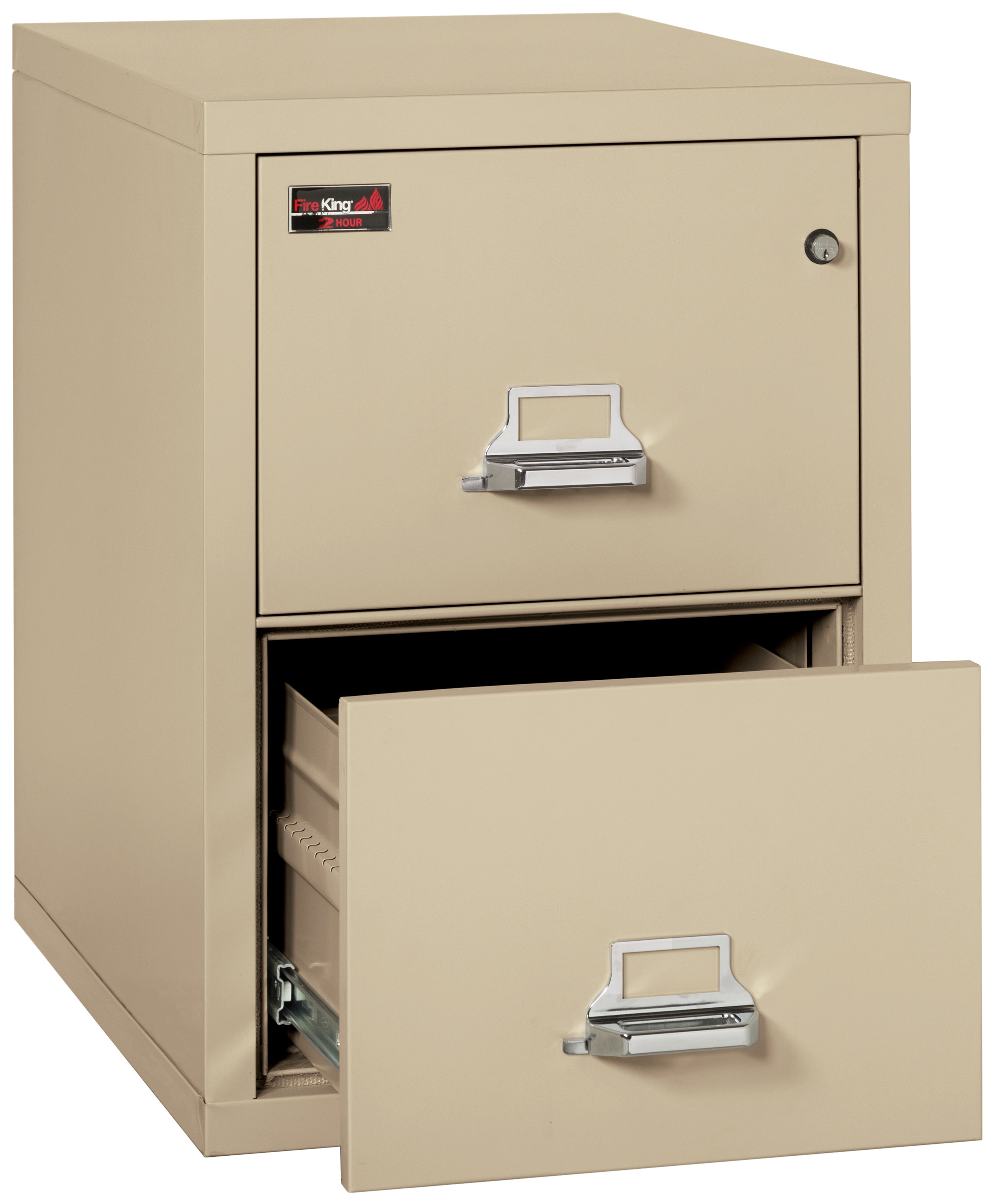 2 Hour Fire Resistant File Cabinet - 2 Drawer Letter 31" depth (Parchment)