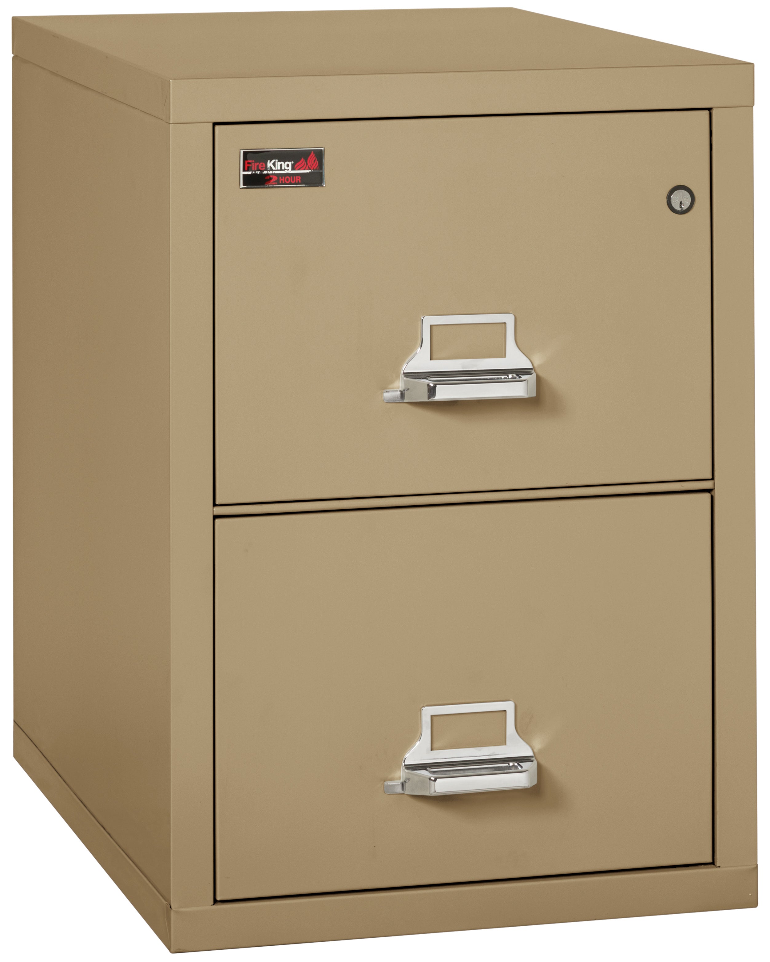 2 Hour Fire Resistant File Cabinet - 2 Drawer Letter 31" depth (Sand)