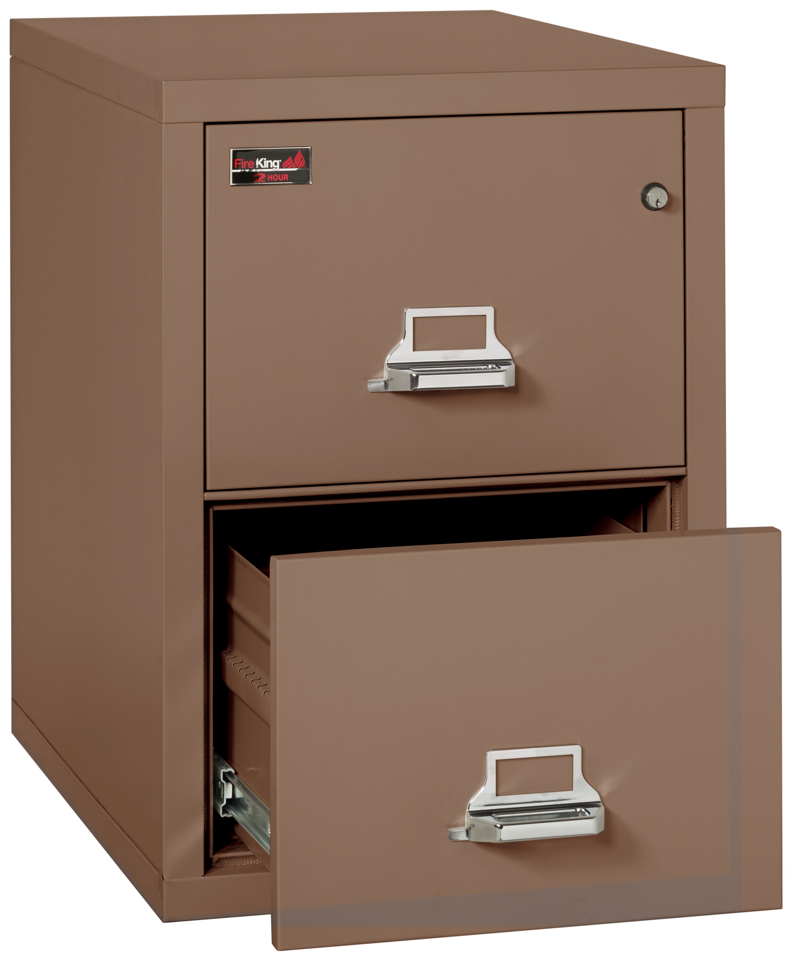 2 Hour Fire Resistant File Cabinet - 2 Drawer Letter 31" depth (Tan)