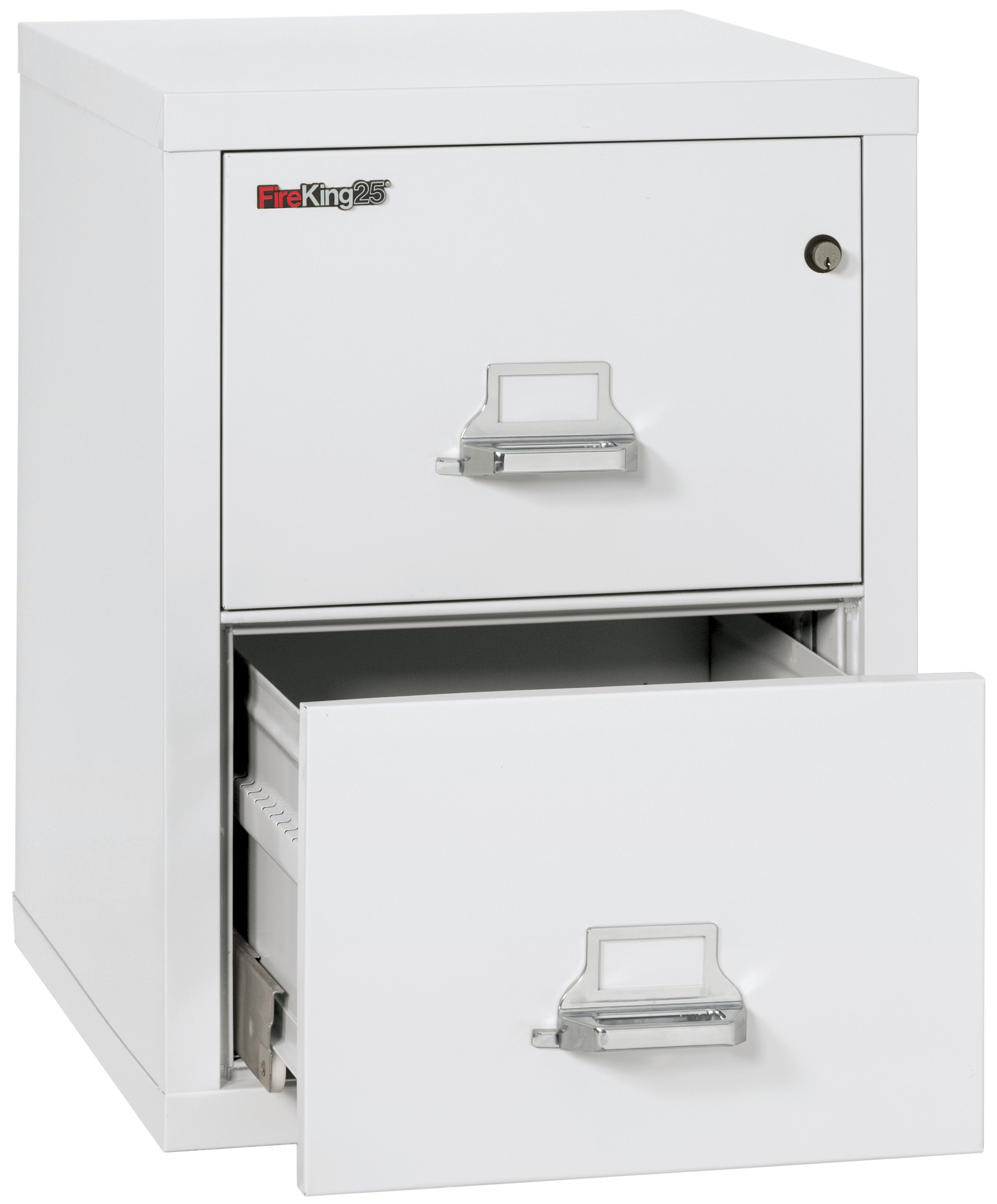 1 Hour Fire Resistant File Cabinet - 2 Drawer Legal 25" depth (Arctic White)