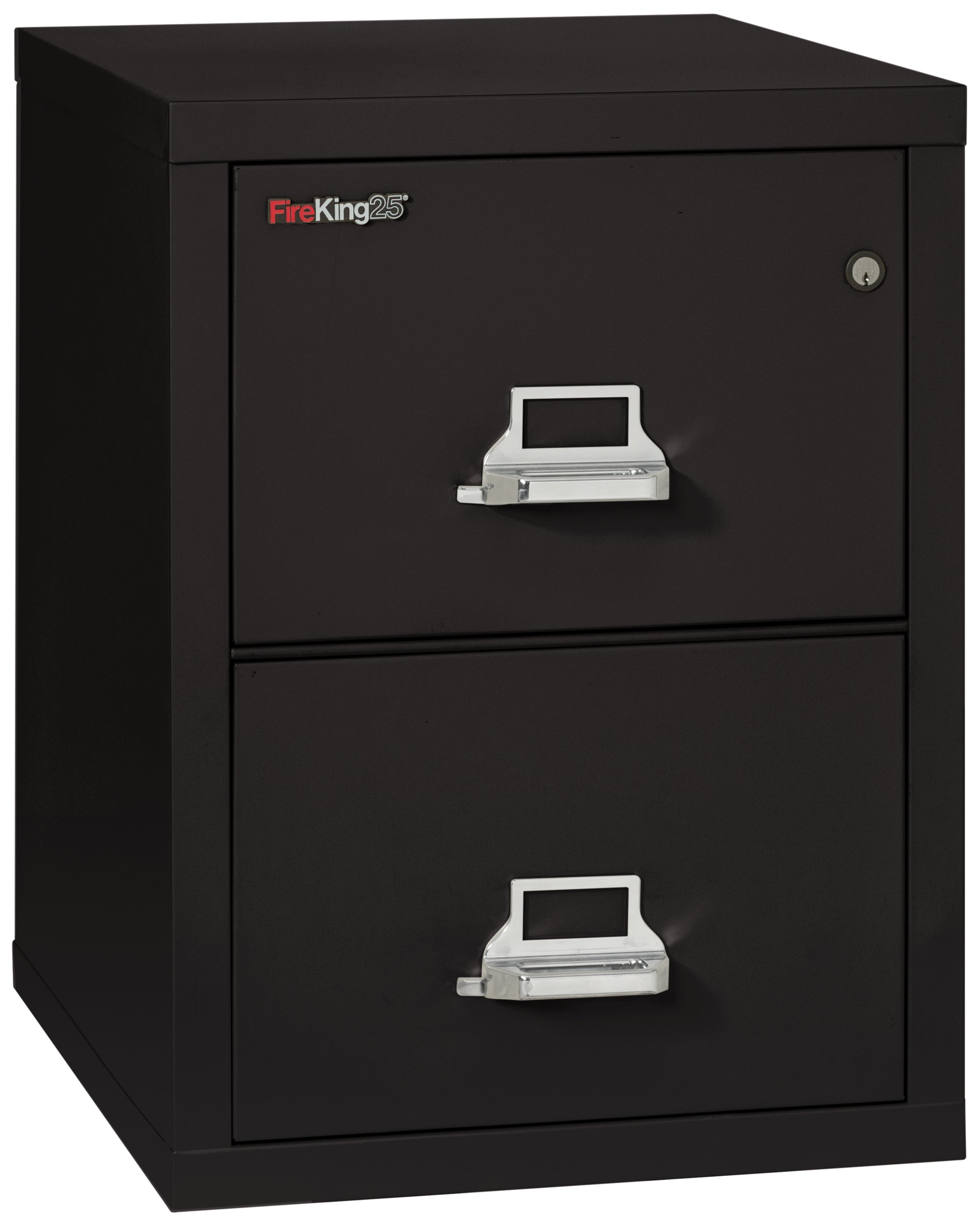 1 Hour Fire Resistant File Cabinet - 2 Drawer Legal 25" depth (Black)