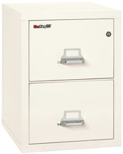 1 Hour Fire Resistant File Cabinet - 2 Drawer Legal 25" depth (Ivory White)