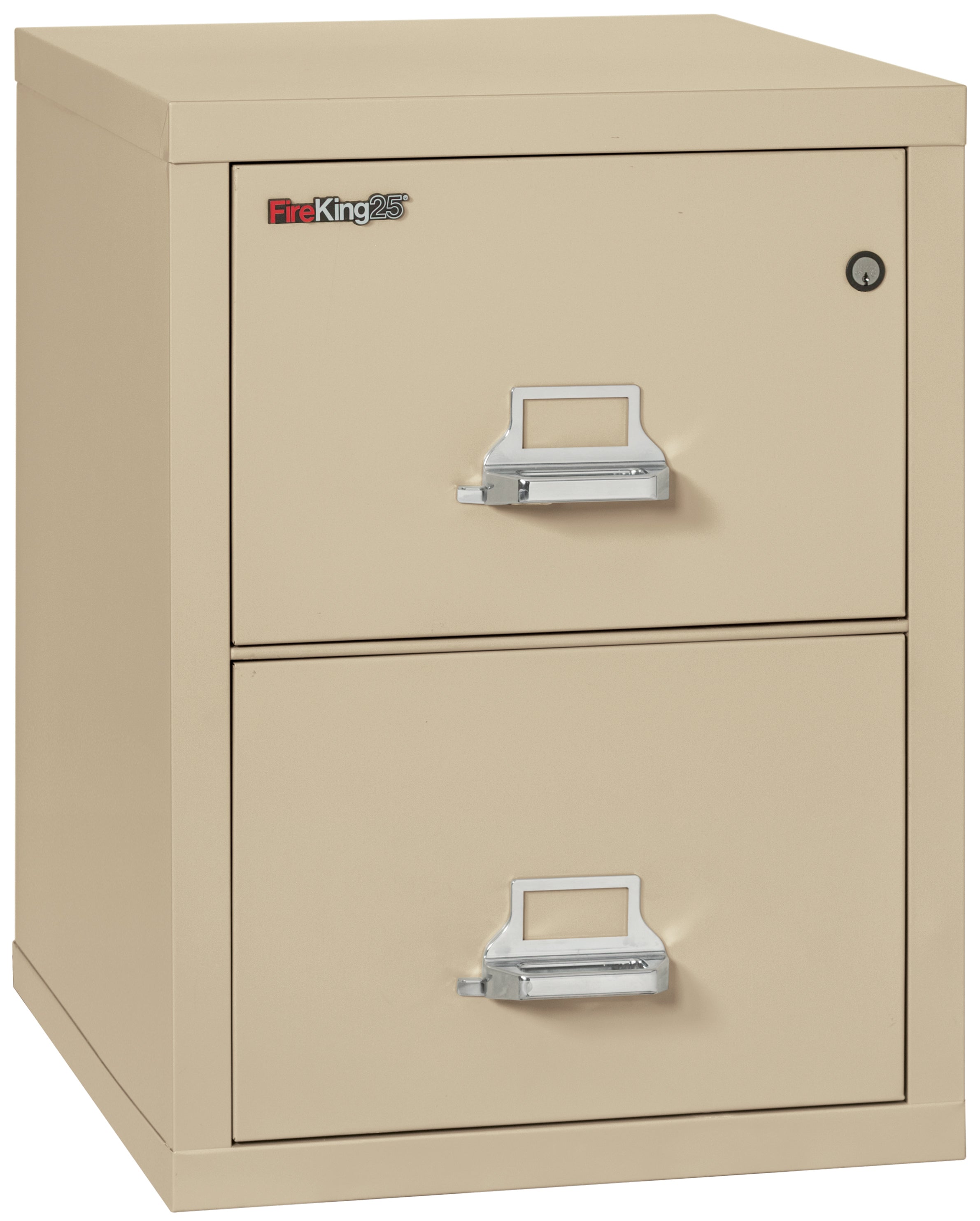1 Hour Fire Resistant File Cabinet - 2 Drawer Legal 25" depth (Parchment)