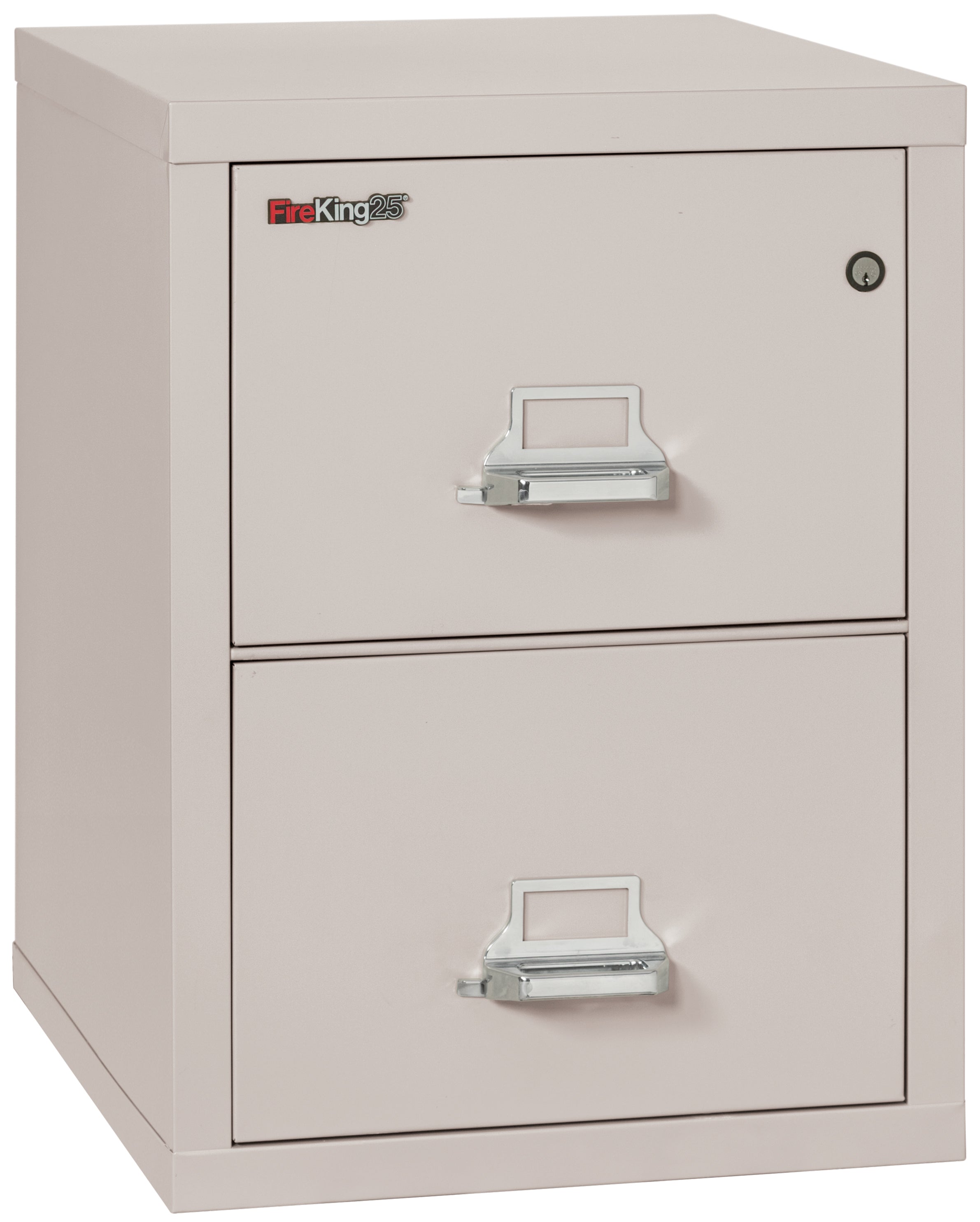 1 Hour Fire Resistant File Cabinet - 2 Drawer Legal 25" depth (Platinum)
