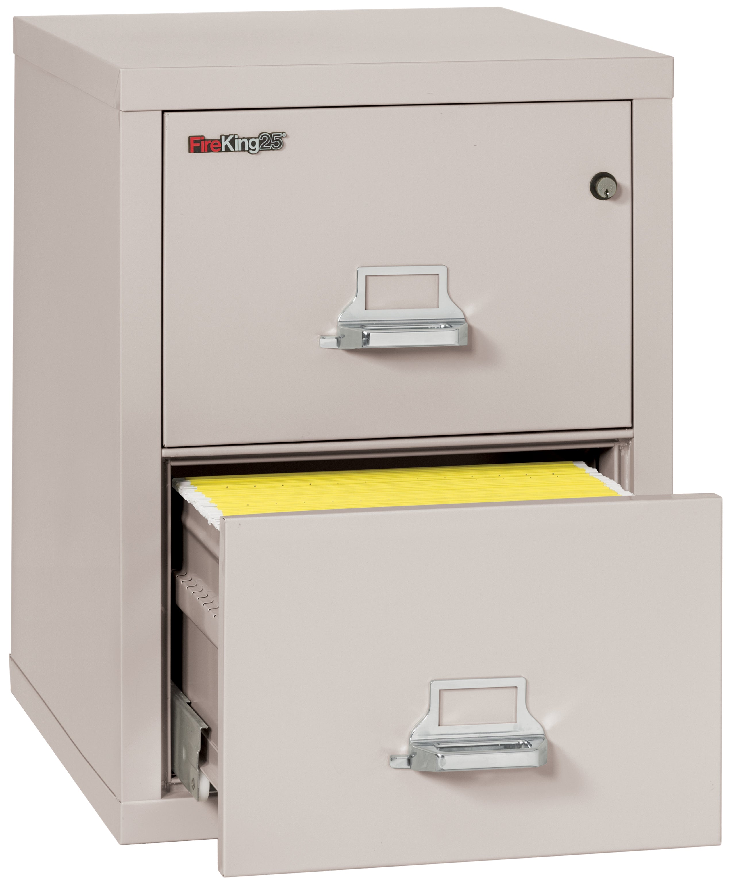 1 Hour Fire Resistant File Cabinet - 2 Drawer Legal 25" depth (Platinum)