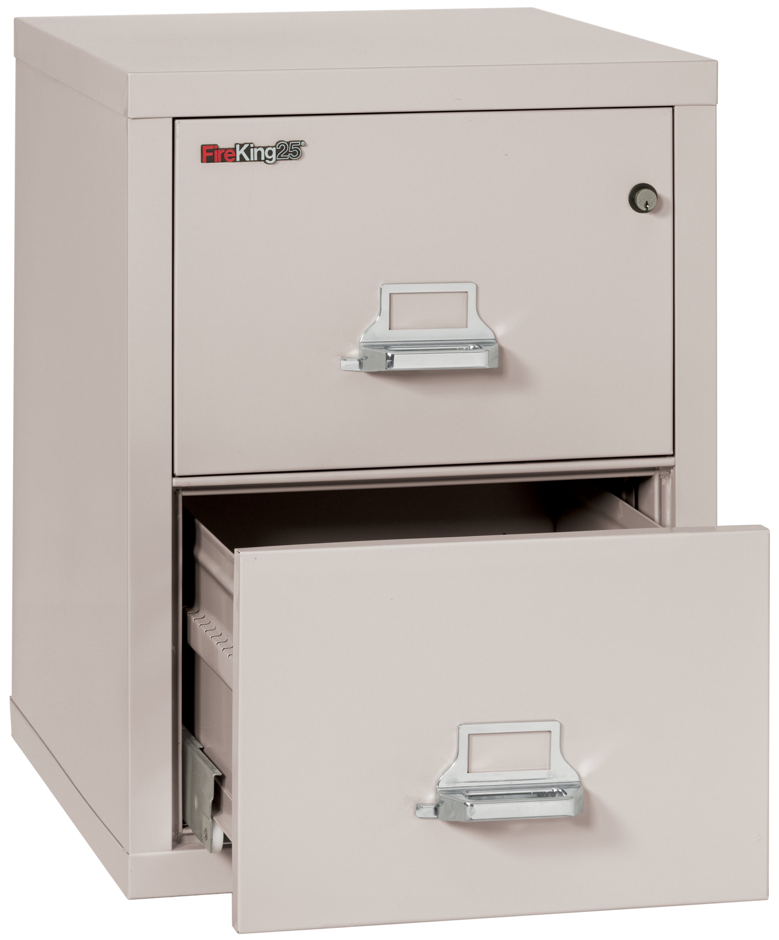 1 Hour Fire Resistant File Cabinet - 2 Drawer Legal 25" depth (Platinum)