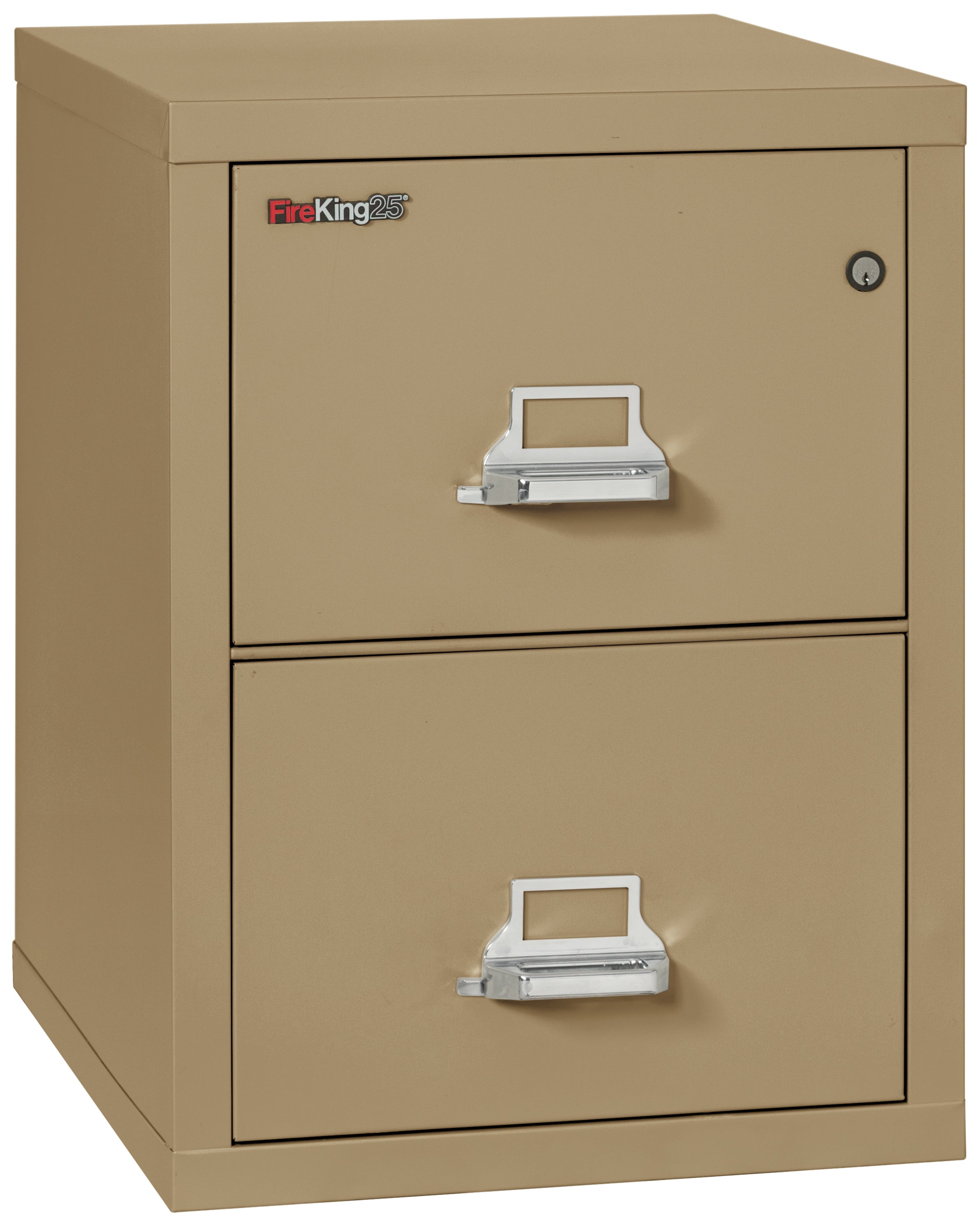 1 Hour Fire Resistant File Cabinet - 2 Drawer Legal 25" depth (Sand)