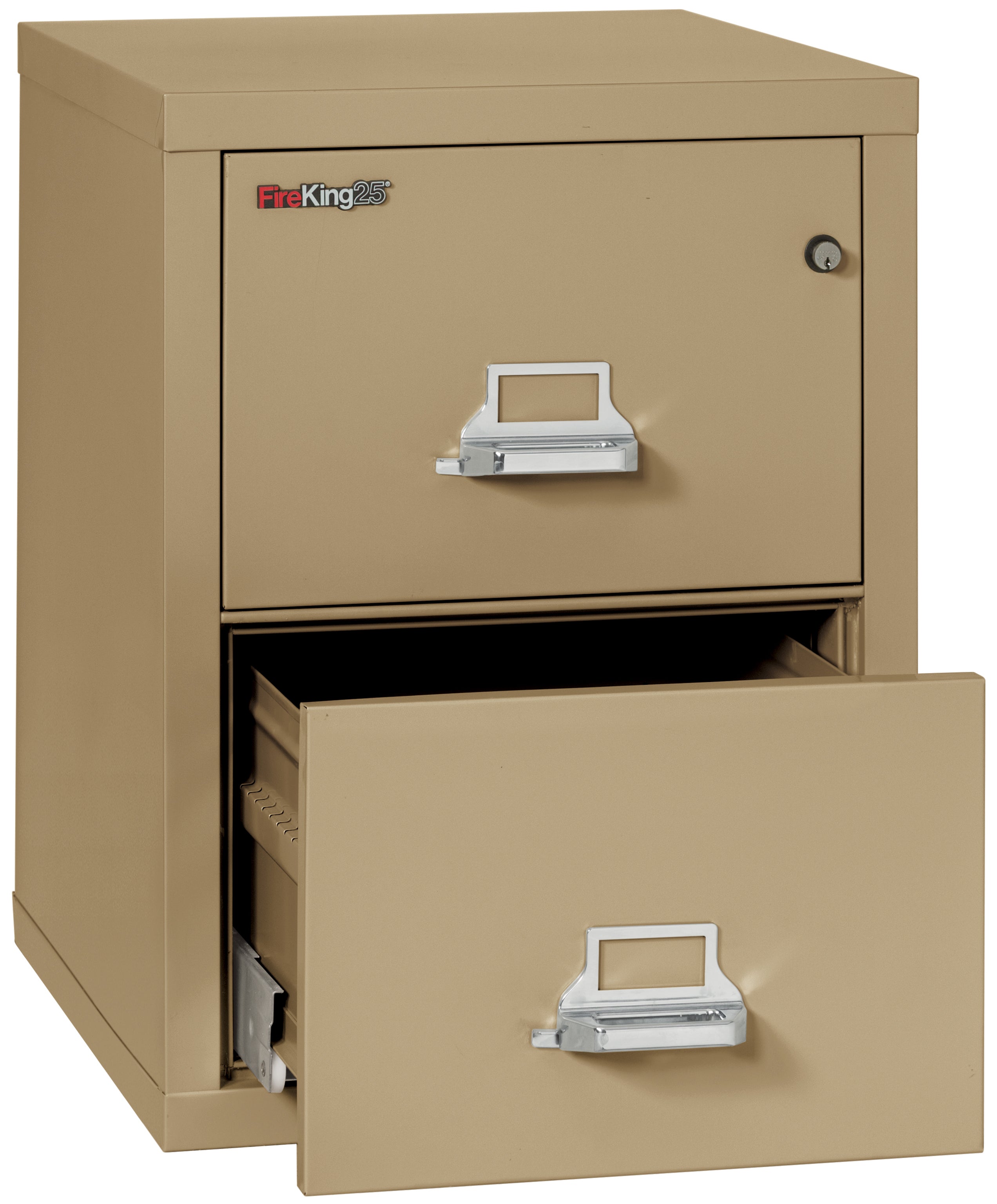1 Hour Fire Resistant File Cabinet - 2 Drawer Legal 25" depth (Sand)