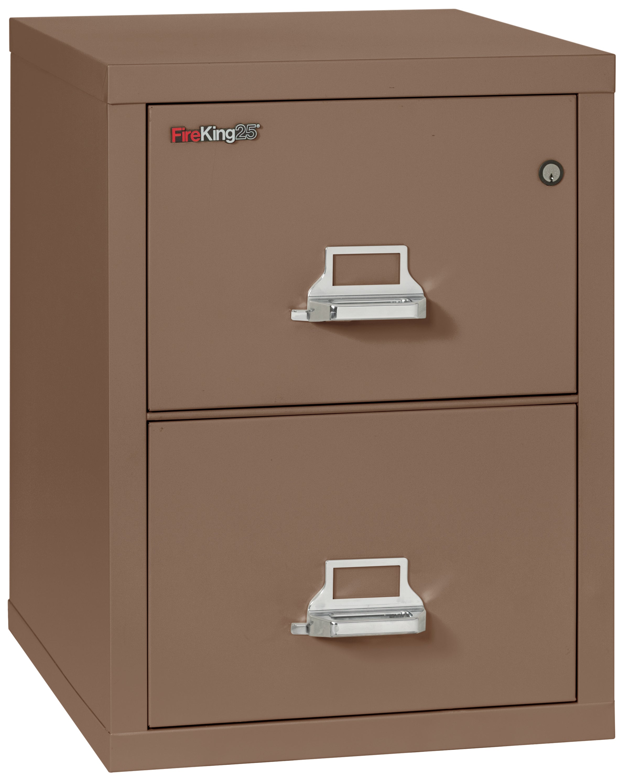 1 Hour Fire Resistant File Cabinet - 2 Drawer Legal 25" depth (Tan)