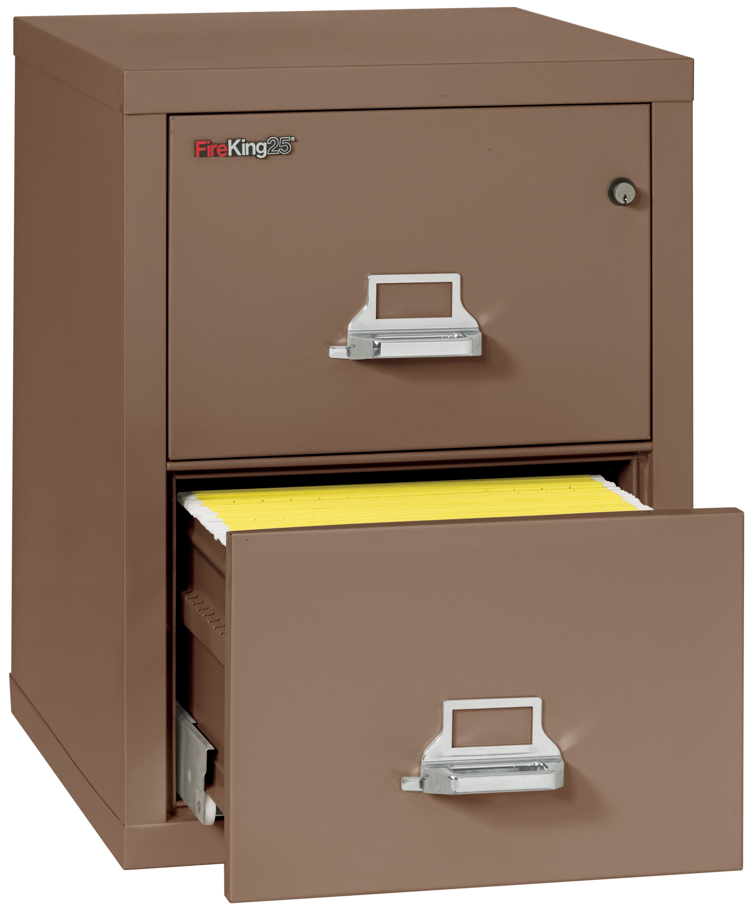 1 Hour Fire Resistant File Cabinet - 2 Drawer Legal 25" depth (Tan)