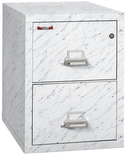 1 Hour Fire Resistant File Cabinet - 2 Drawer Legal 25" depth (Calcutta Marble)