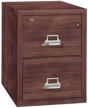 1 Hour Fire Resistant File Cabinet - 2 Drawer Legal 25" depth (Light Walnut)