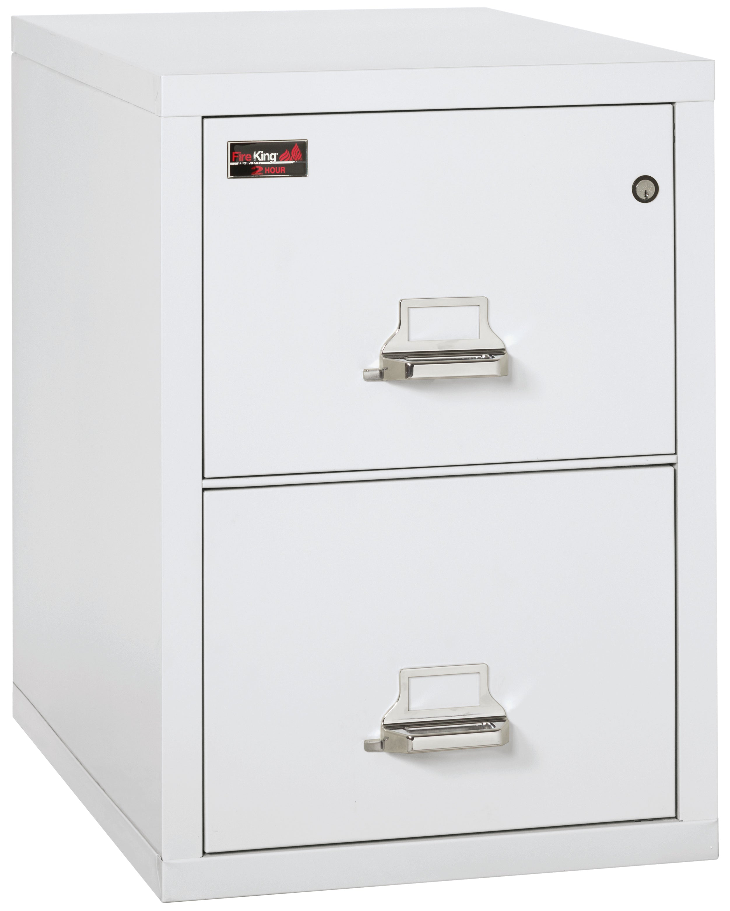 2 Hour Fire Resistant File Cabinet - 2 Drawer Legal 32" depth (Arctic White)