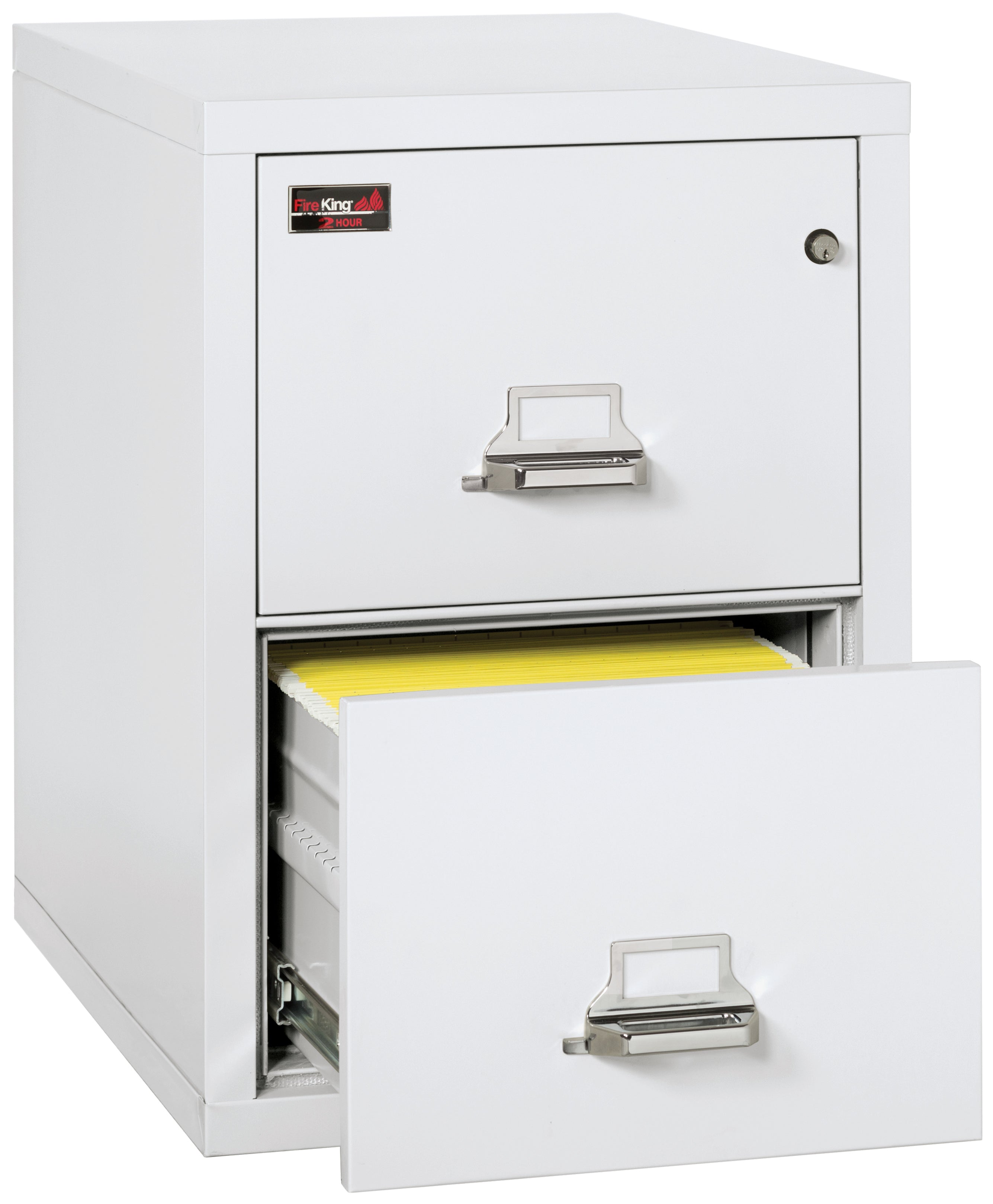 2 Hour Fire Resistant File Cabinet - 2 Drawer Legal 32" depth (Arctic White)
