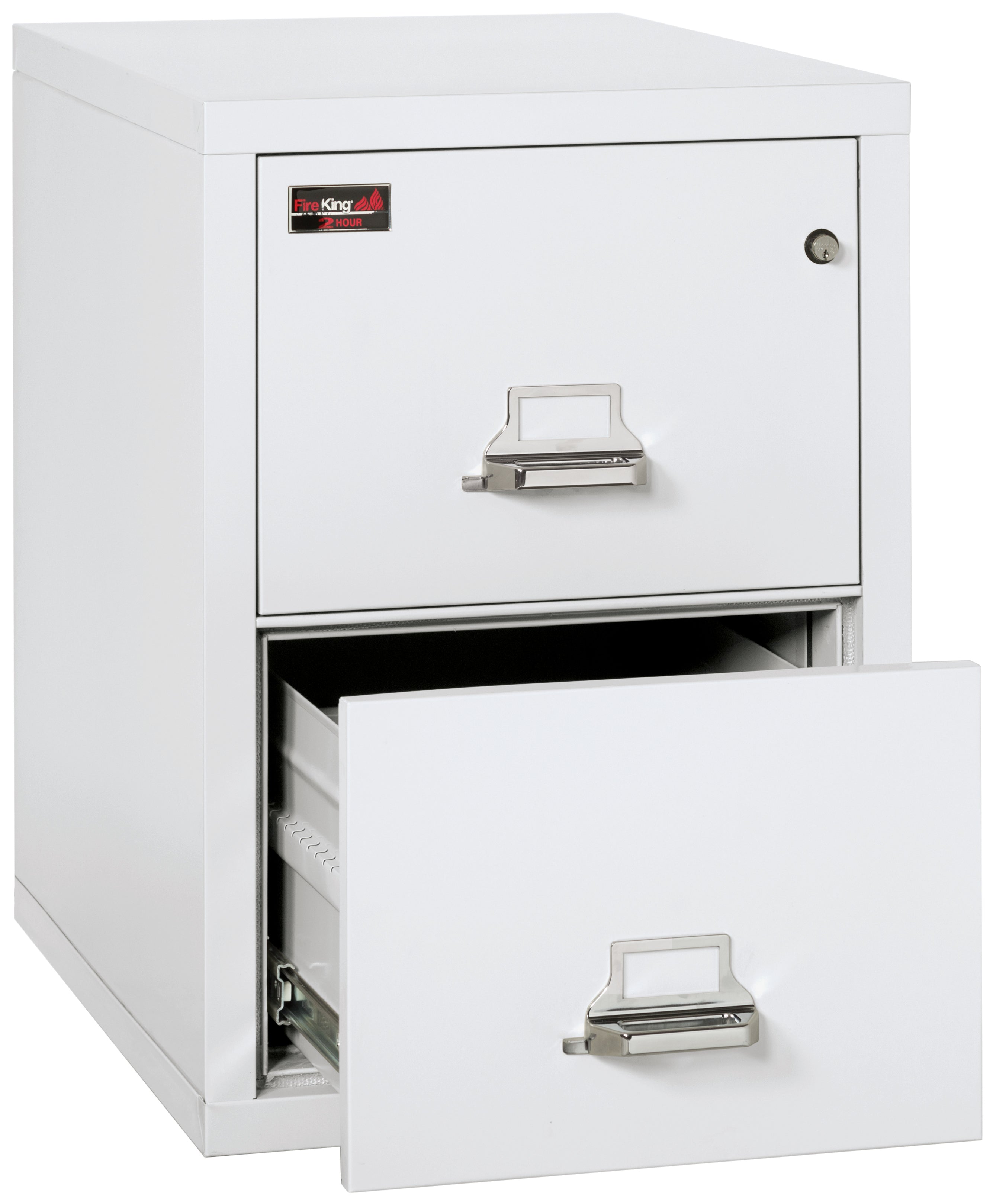 2 Hour Fire Resistant File Cabinet - 2 Drawer Legal 32" depth (Arctic White)