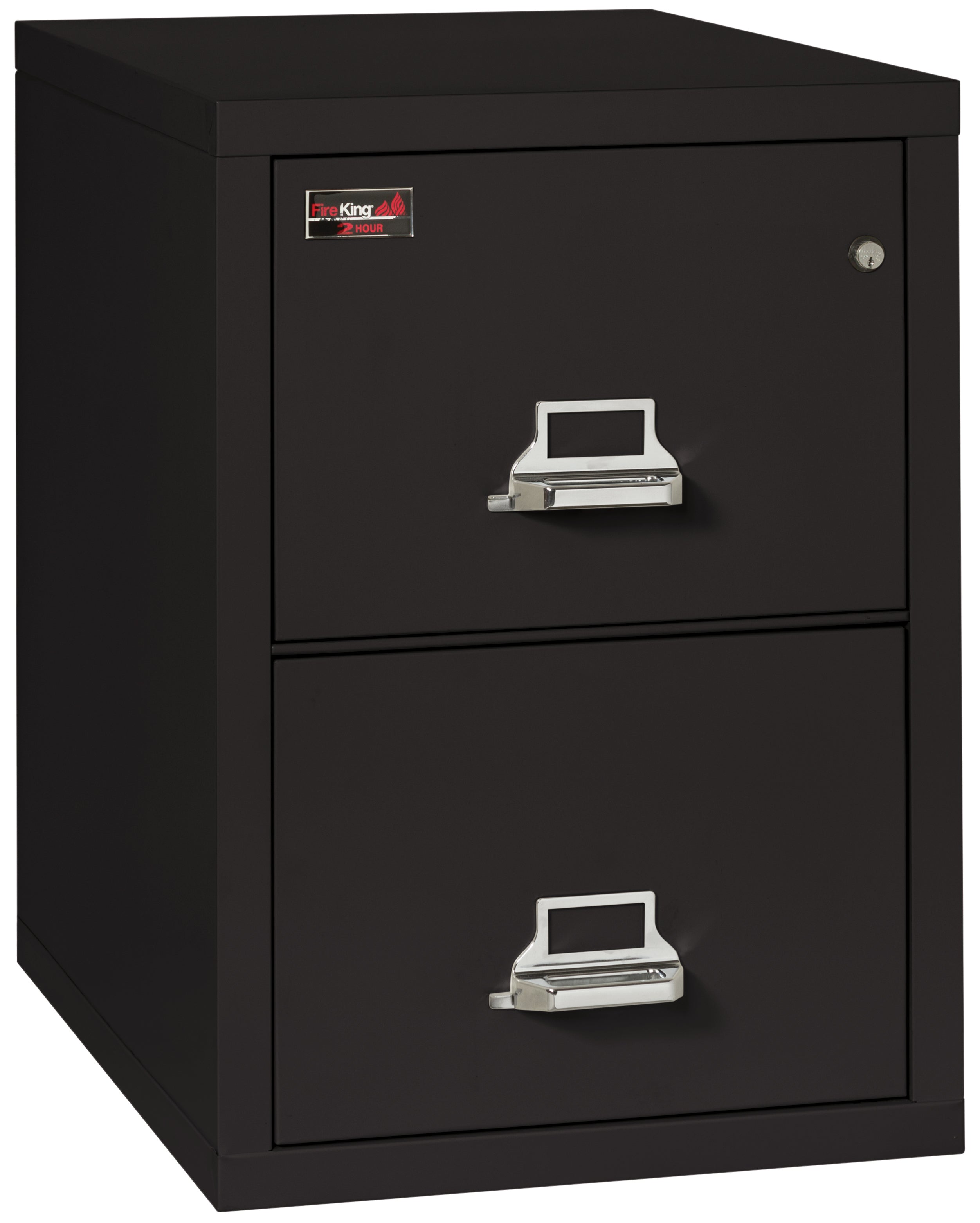 2 Hour Fire Resistant File Cabinet - 2 Drawer Legal 32" depth (Black)