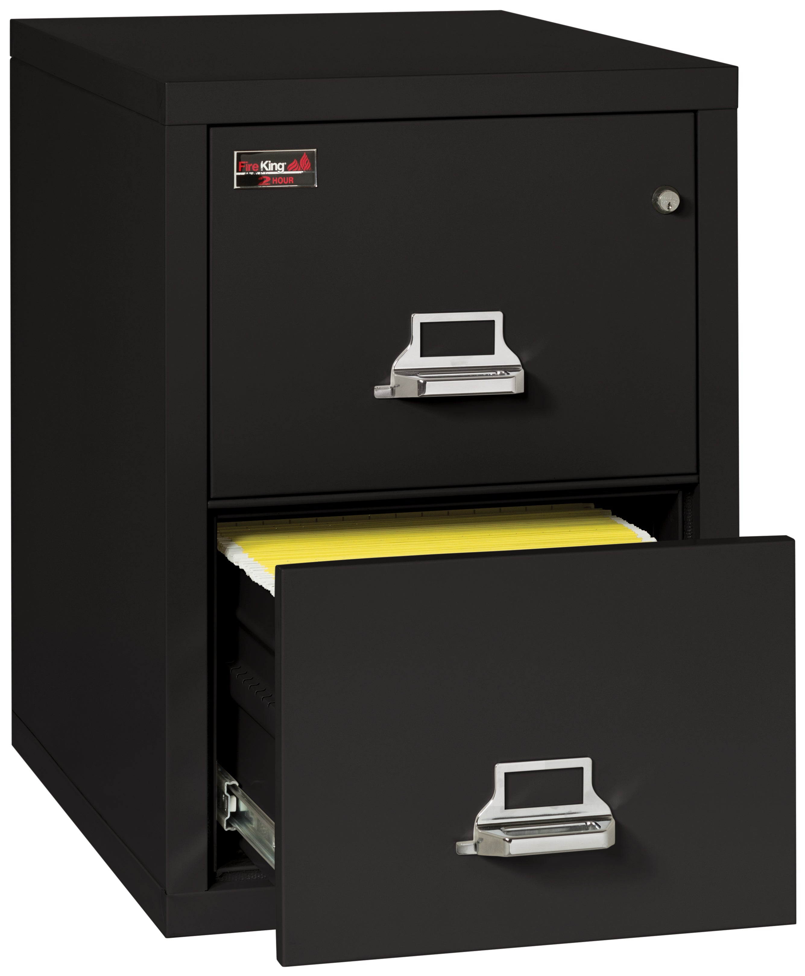 2 Hour Fire Resistant File Cabinet - 2 Drawer Legal 32" depth (Black)