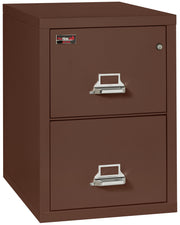 2 Hour Fire Resistant File Cabinet - 2 Drawer Legal 32" depth (Brown)