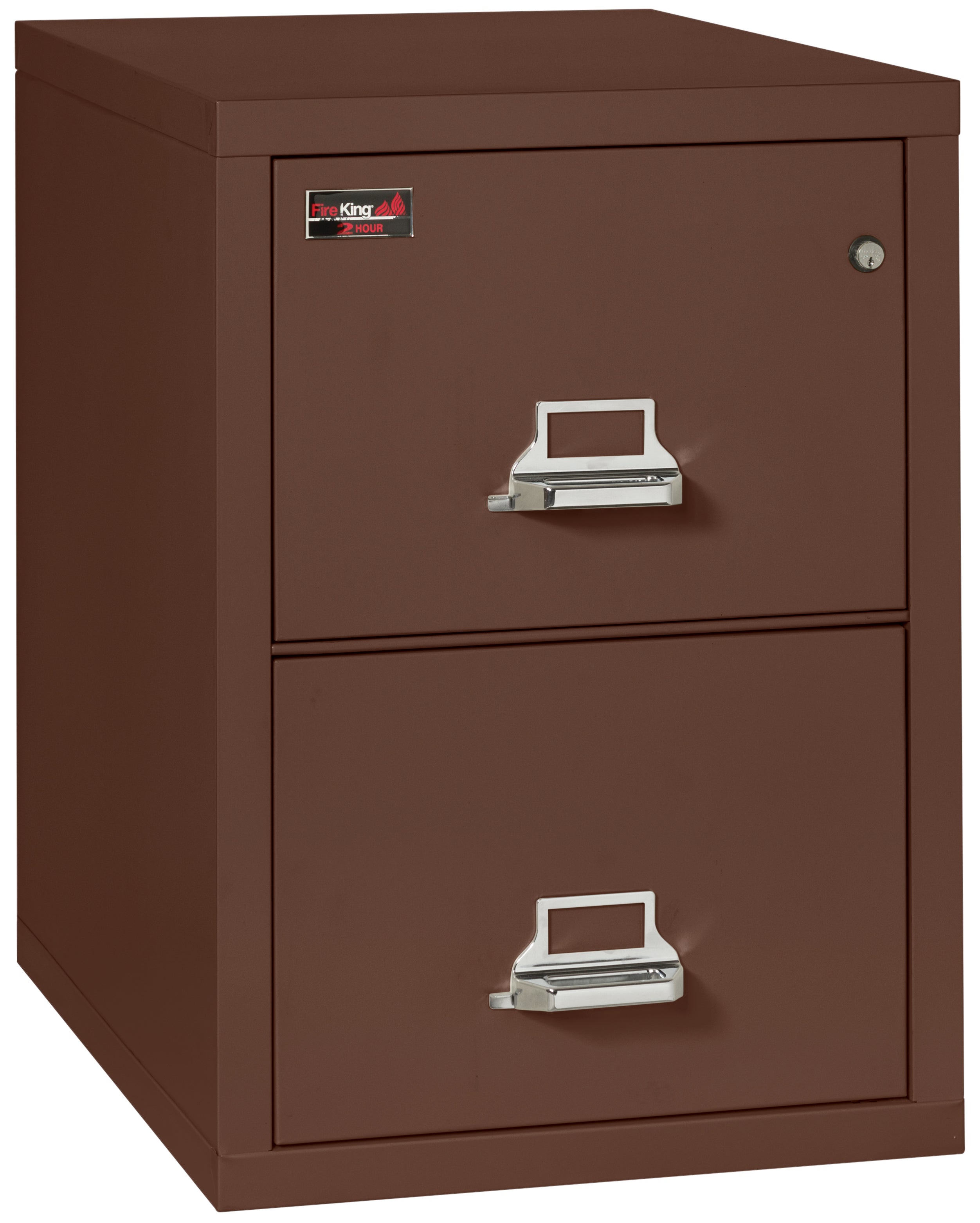 2 Hour Fire Resistant File Cabinet - 2 Drawer Legal 32" depth (Brown)
