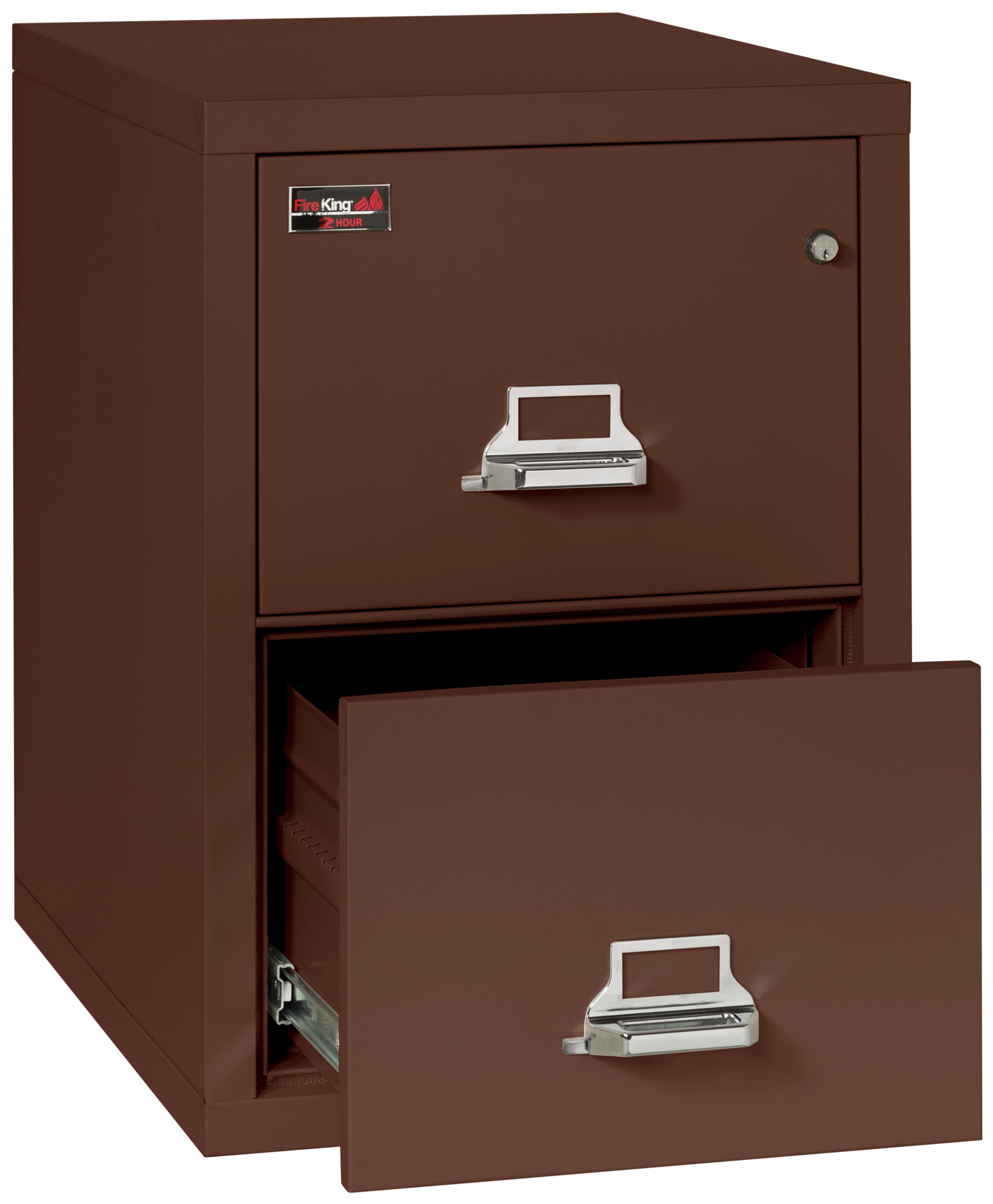 2 Hour Fire Resistant File Cabinet - 2 Drawer Legal 32" depth (Brown)
