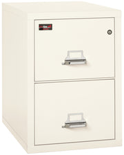 2 Hour Fire Resistant File Cabinet - 2 Drawer Legal 32" depth (Ivory White)
